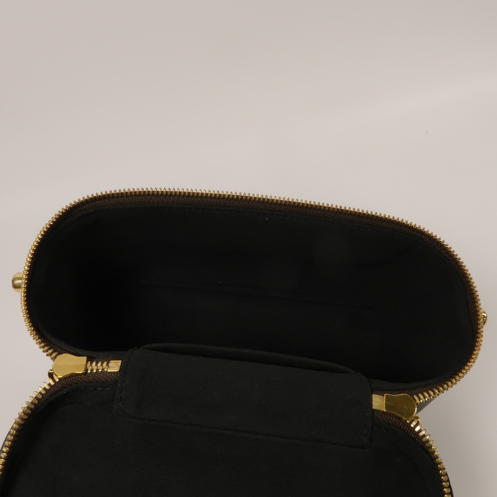 LOUIS VUITTON Monogram Reverse Vanity PM金扣手挽肩背兩用袋棕色