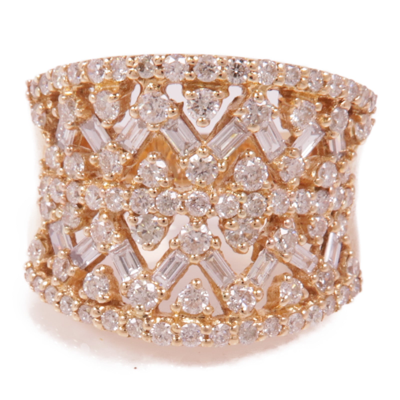JEWELRY Diamond Ring 18K Pink Gold US#6