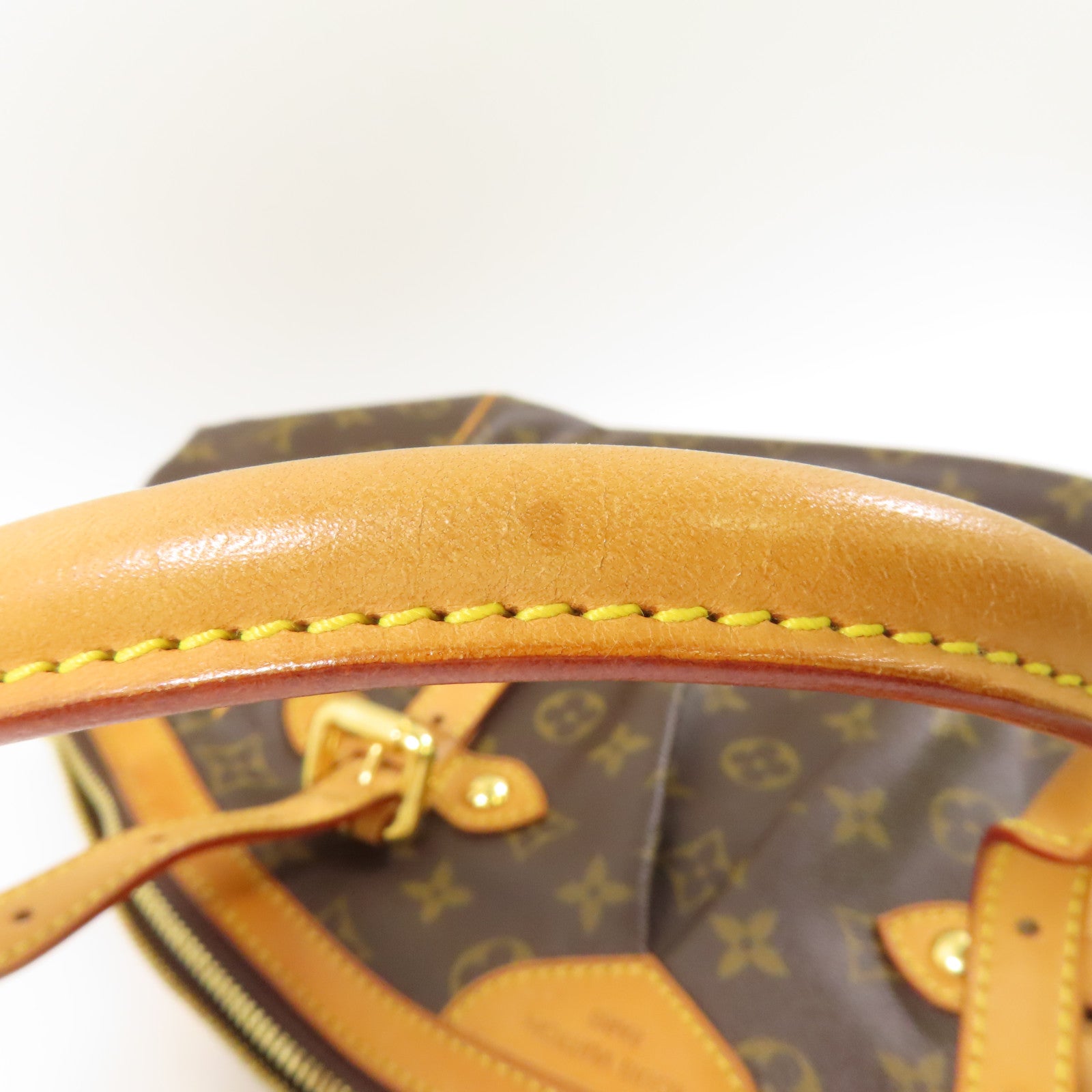 LOUIS VUITTON Monogram Tivoli GM金扣肩背袋棕色