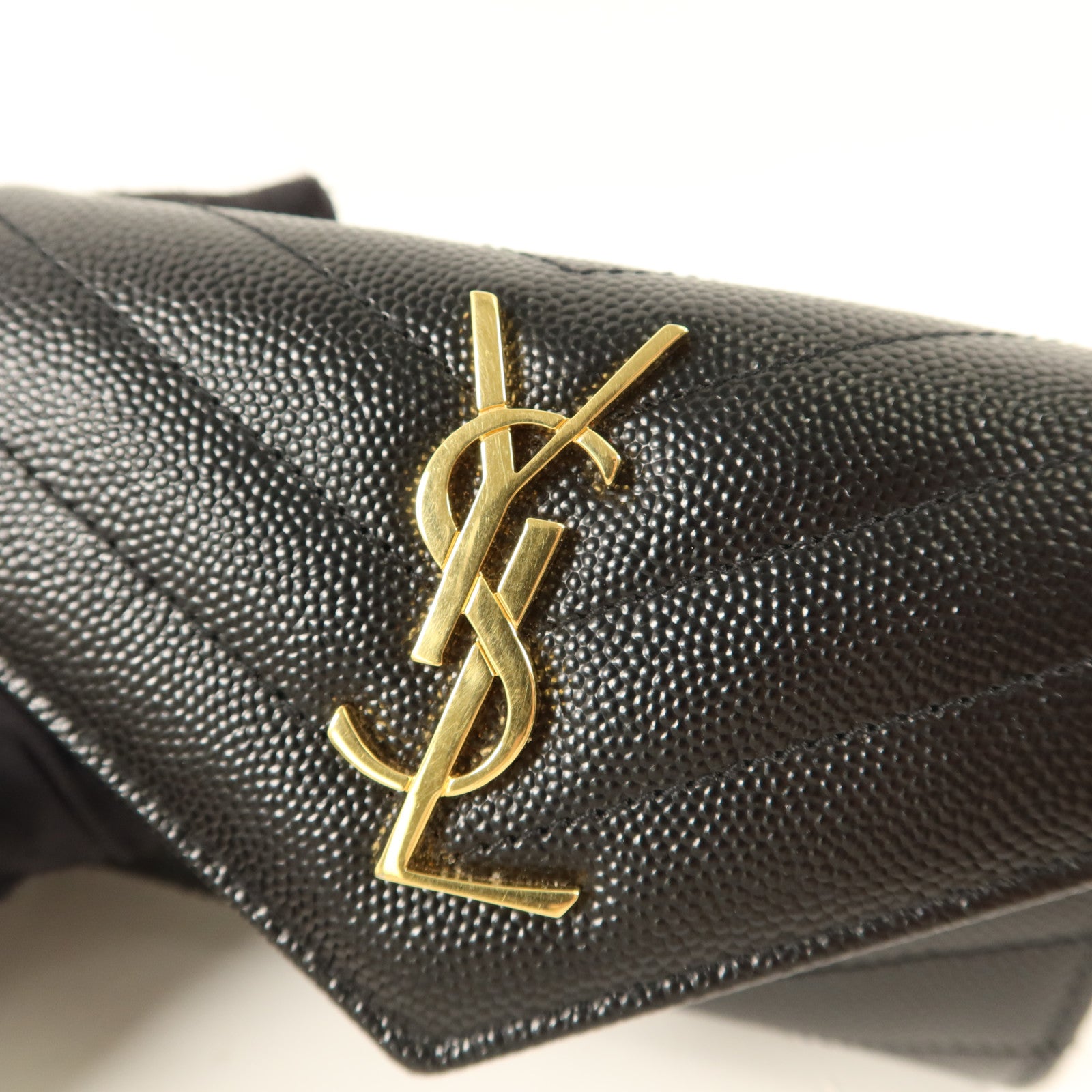 SAINT LAURENT 牛皮皮革Cassandre Matelasse Small Wallet錢包