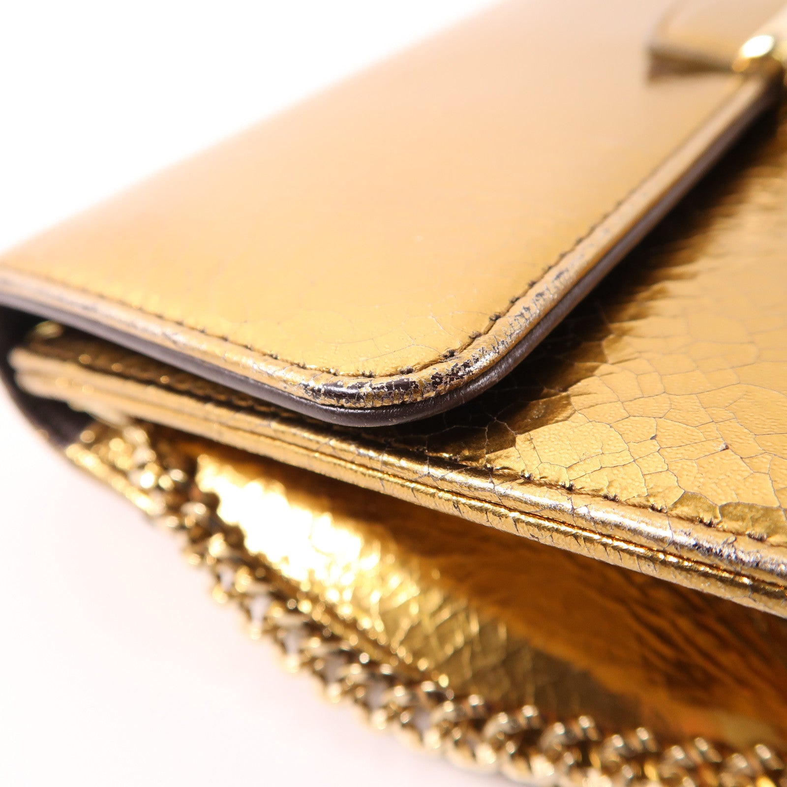 Dior 皮革Chain Shoulder金扣鏈帶肩背袋