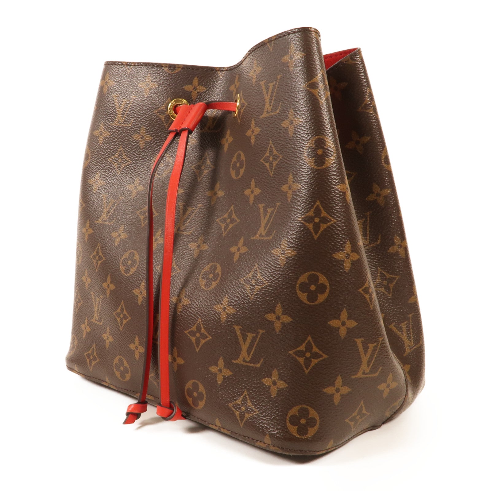 LOUIS VUITTON Monogram Neo Noe Bucket Bag金扣肩背袋Coquelicot