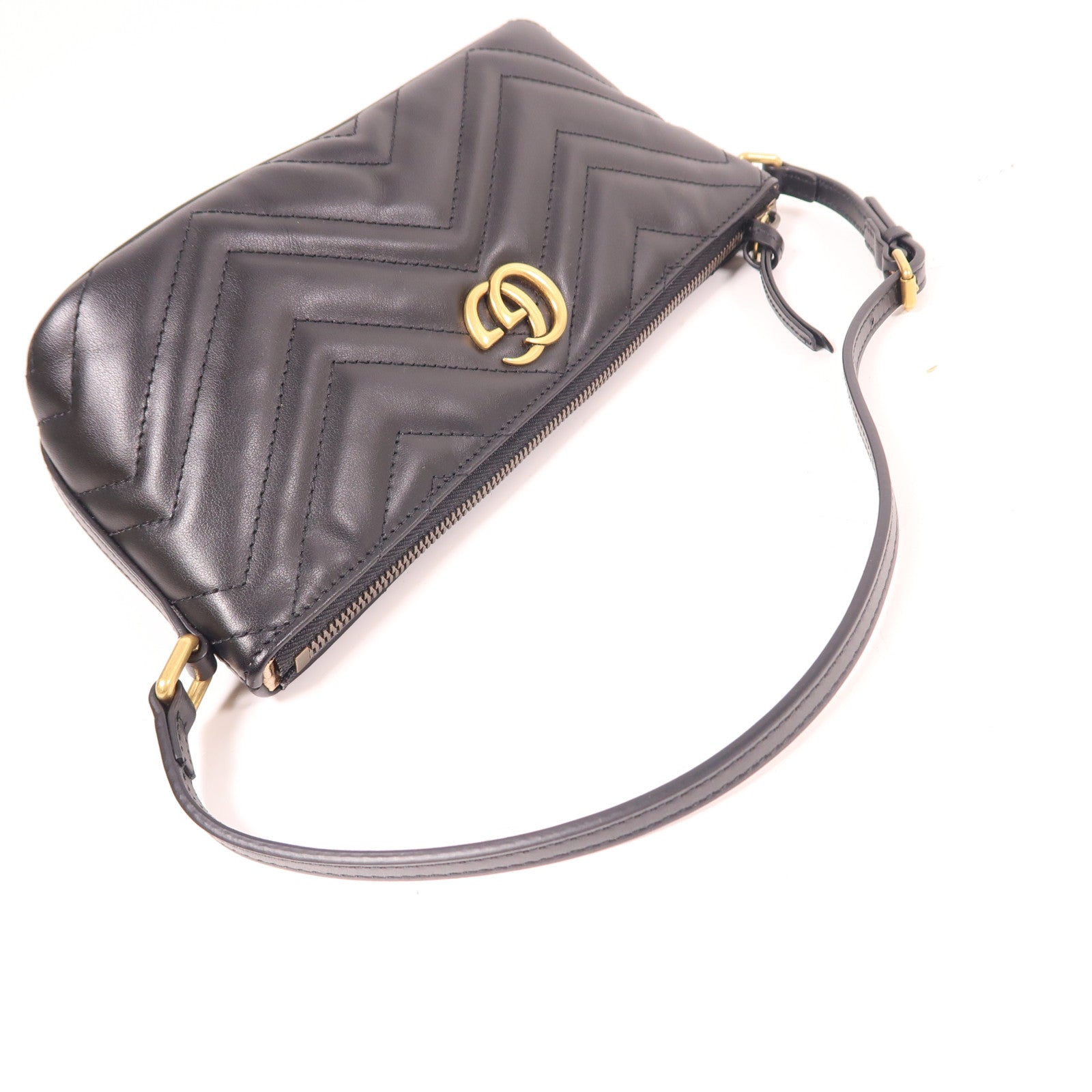 GUCCI 牛皮皮革Marmont金扣肩背袋