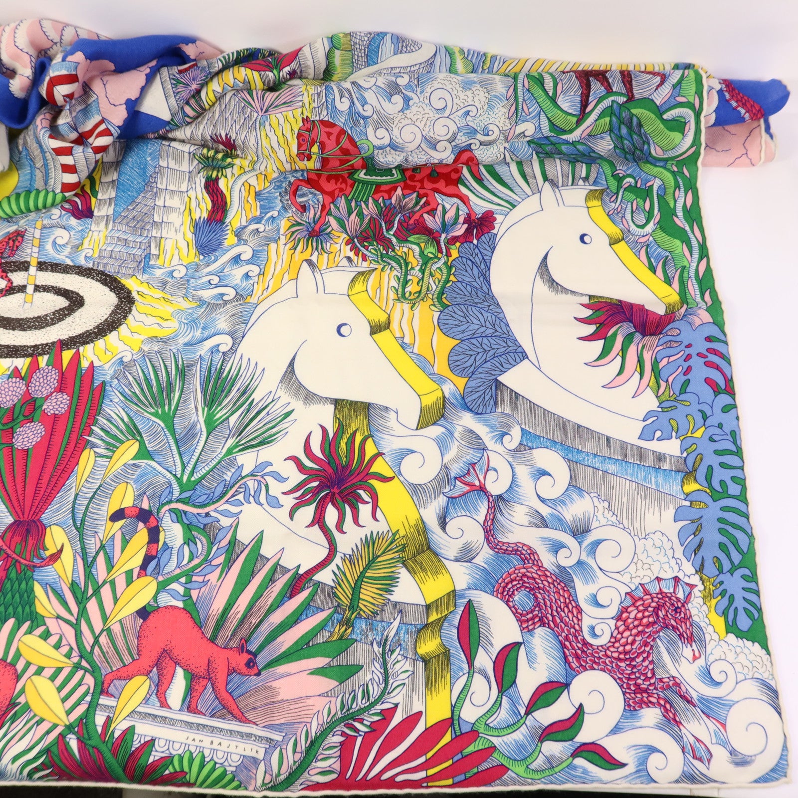 HERMES 羊絨/絲質Scarf 140X140絲巾