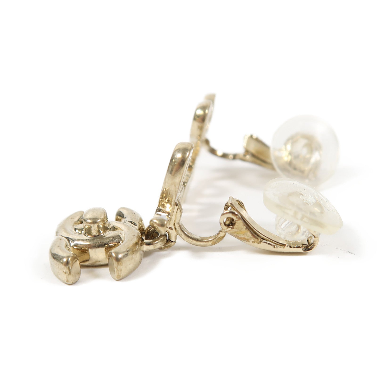 CHANEL 金屬Earrings夾式耳環金色
