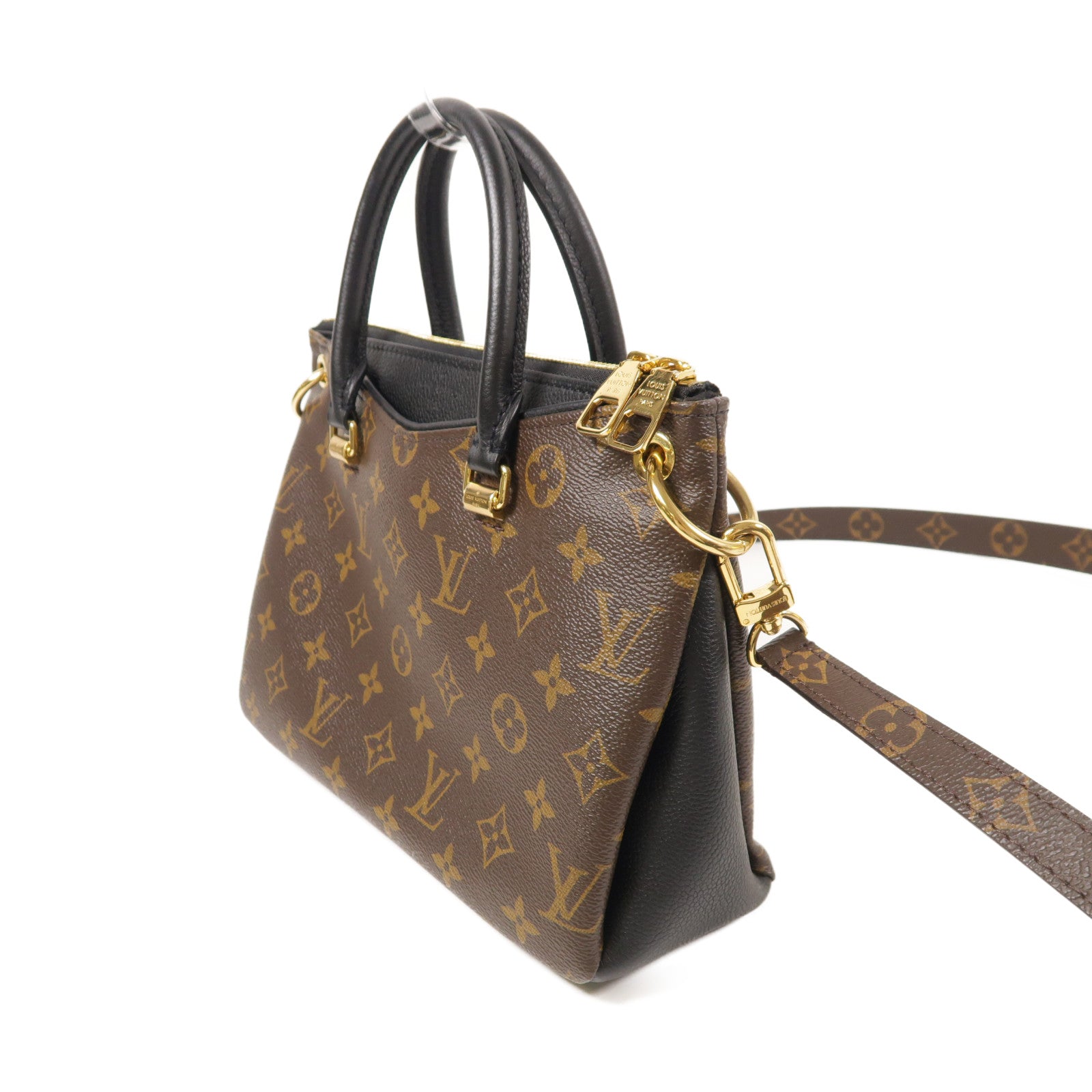 LOUIS VUITTON Monogram Pallas BB金扣手挽肩背兩用袋