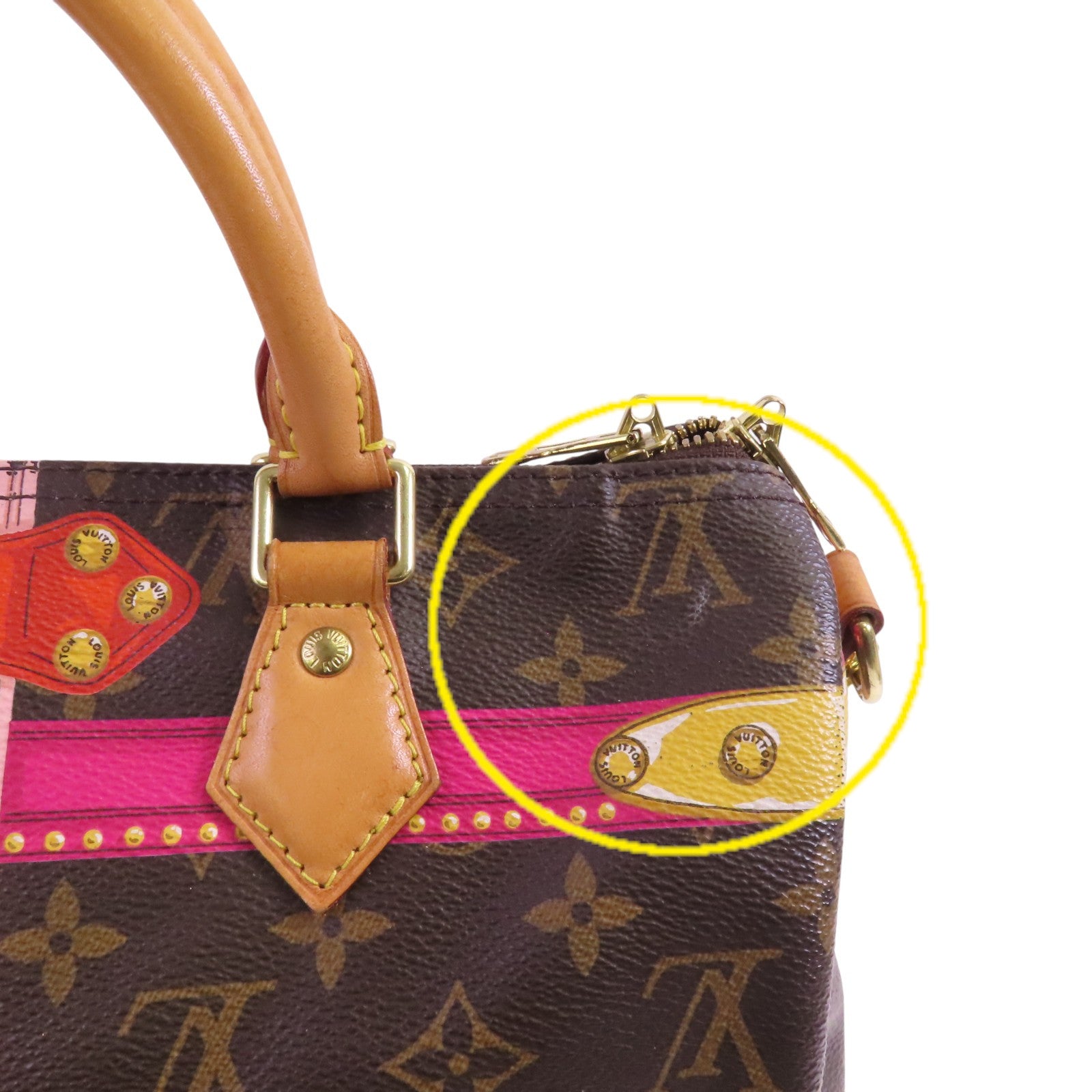 LOUIS VUITTON Monogram Speedy Bandouliere 30 Summer Trunk金扣手挽肩背兩用袋