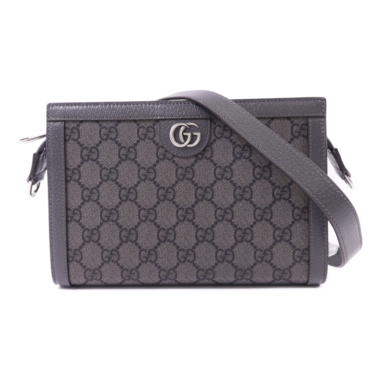 GUCCI 塗層帆布Ophidia Small Shoulder Bag銀扣肩背袋