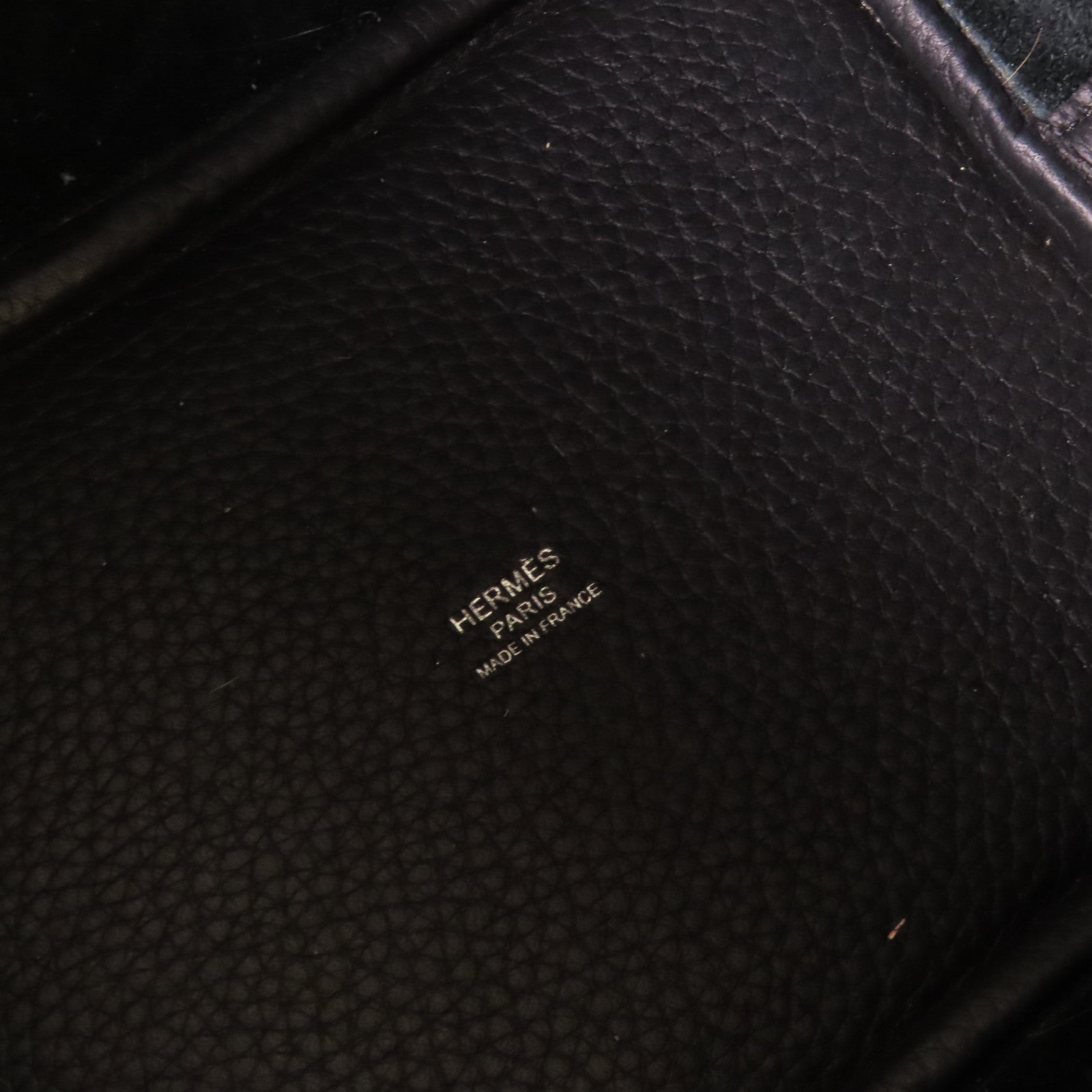 HERMES Clemence皮革Picotin PM Tote Bag銀扣手挽袋黑色