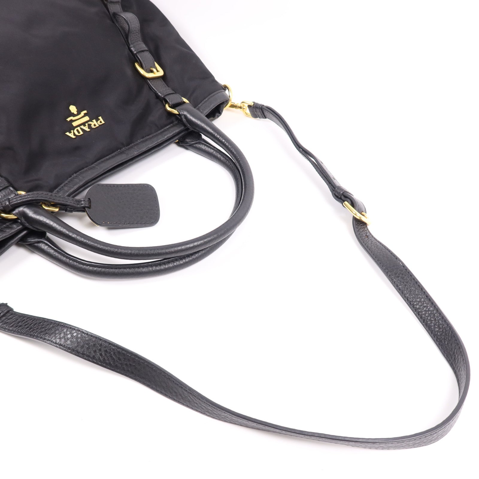 PRADA 尼龍2 Way Shoulder Bag金扣手挽肩背兩用袋