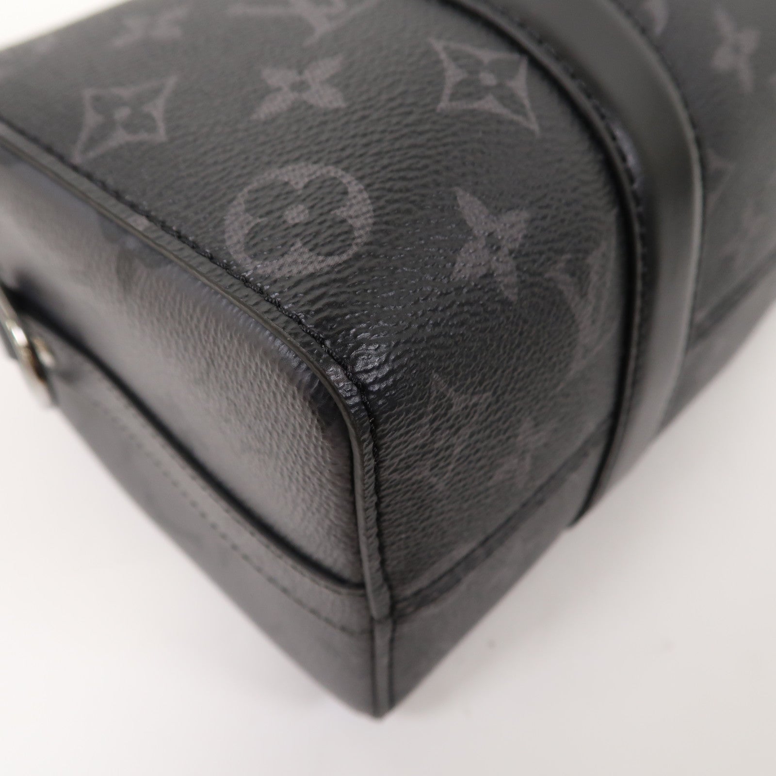 LOUIS VUITTON Monogram Eclipse City keepall肩背袋黑色/灰色