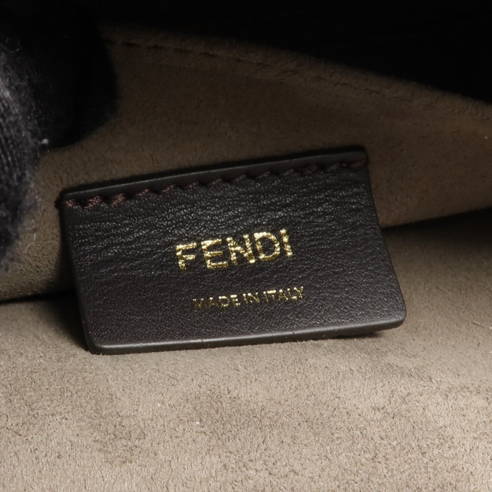FENDI 塗層帆布/牛皮皮革Double F Shoulder Bag金扣手挽肩背兩用袋