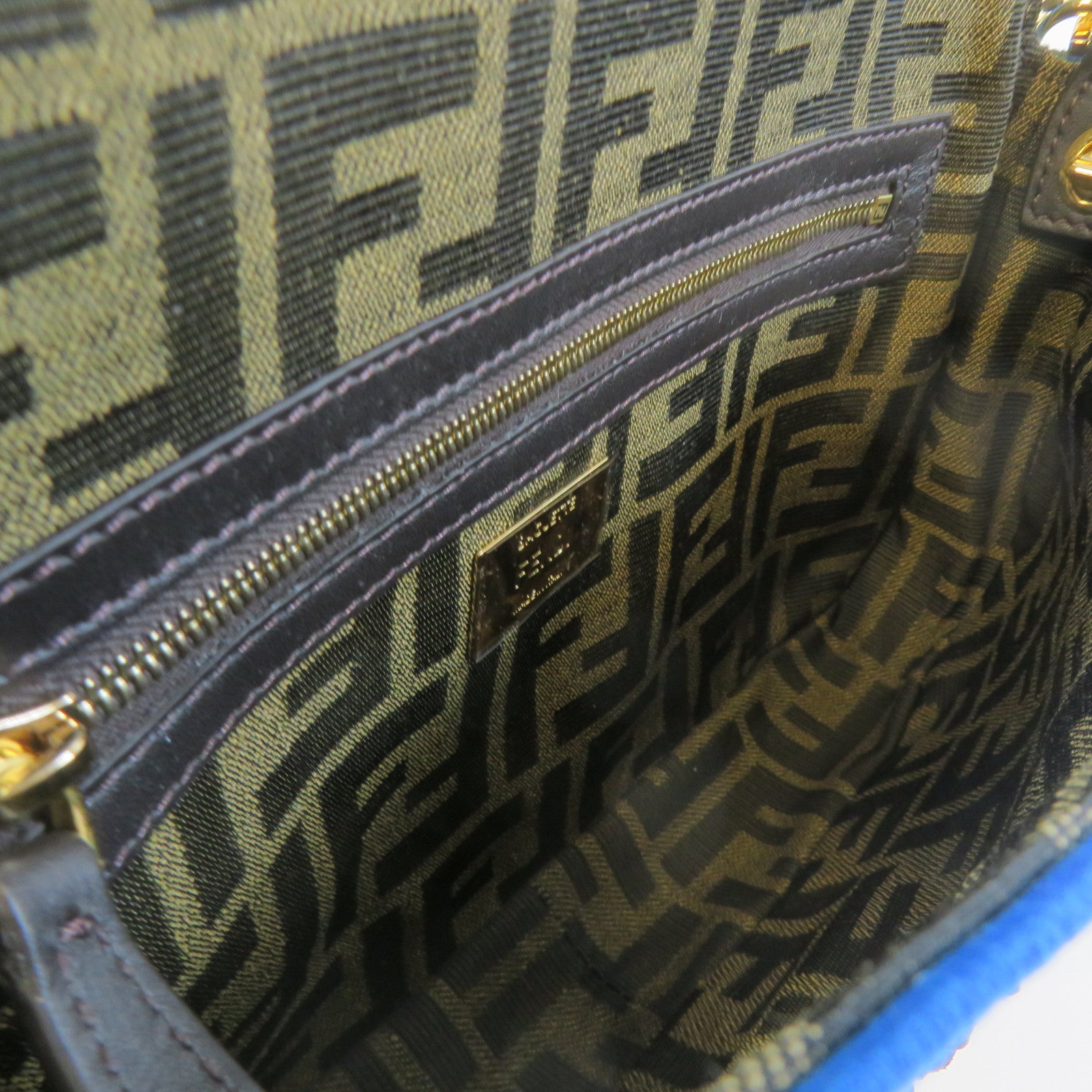 FENDI 【激減優惠】帆布Shoulder Bag金扣手挽肩背兩用袋啡色/黃色/紅色