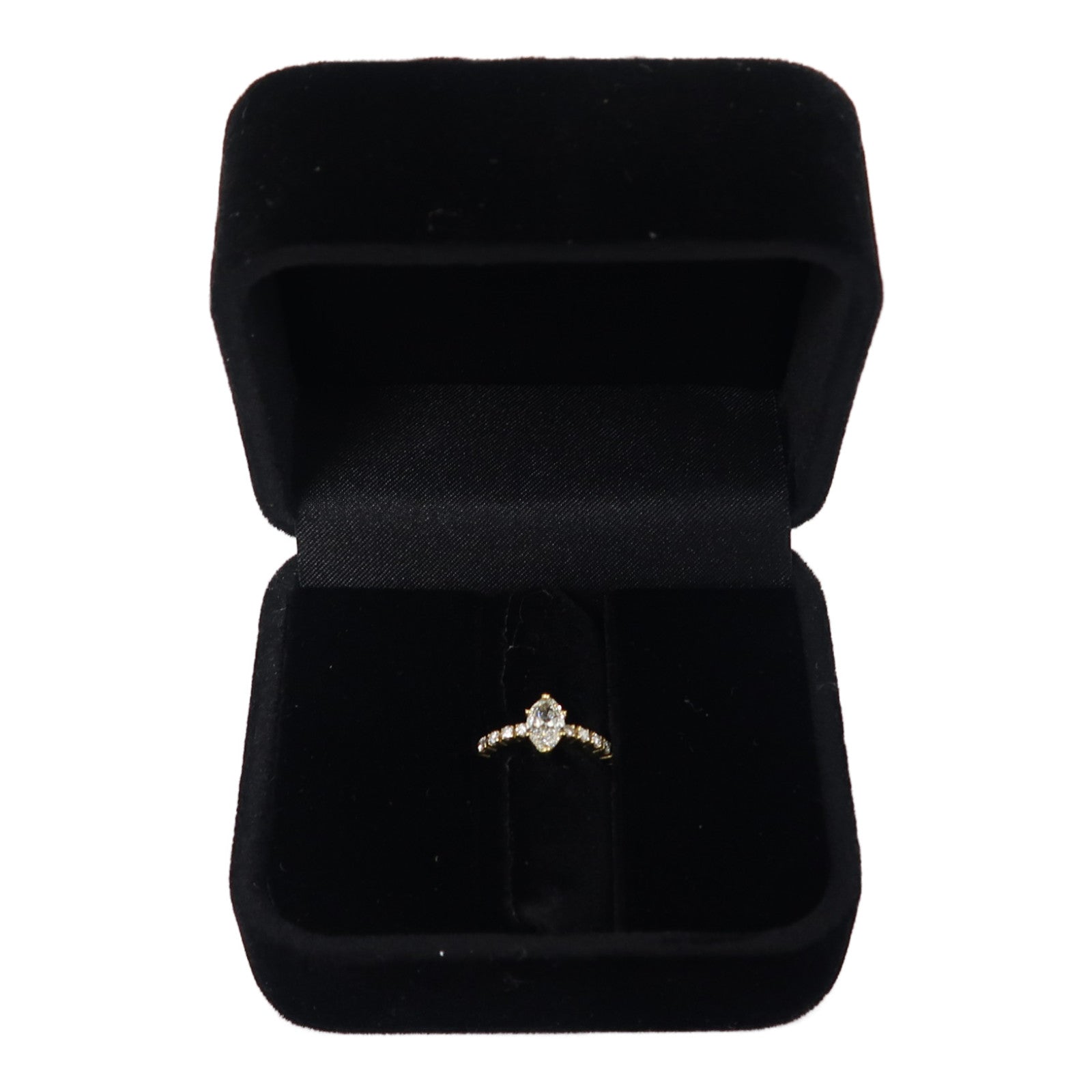 JEWELRY 18K黃金Ring0.56ct鑽石/0.47ct鑽石戒指US#3.75