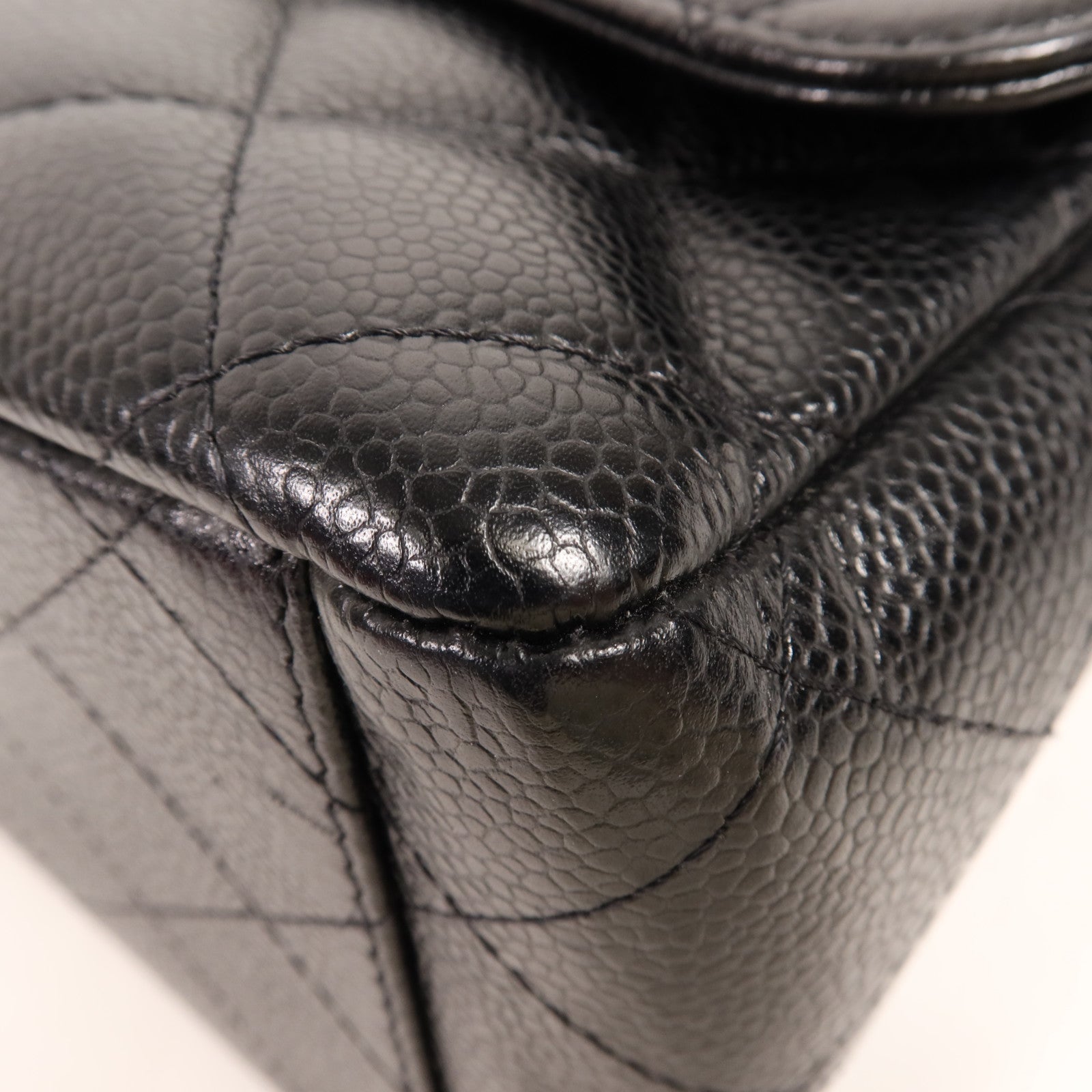 CHANEL 牛皮皮革Maxi Classic金扣鏈帶肩背袋