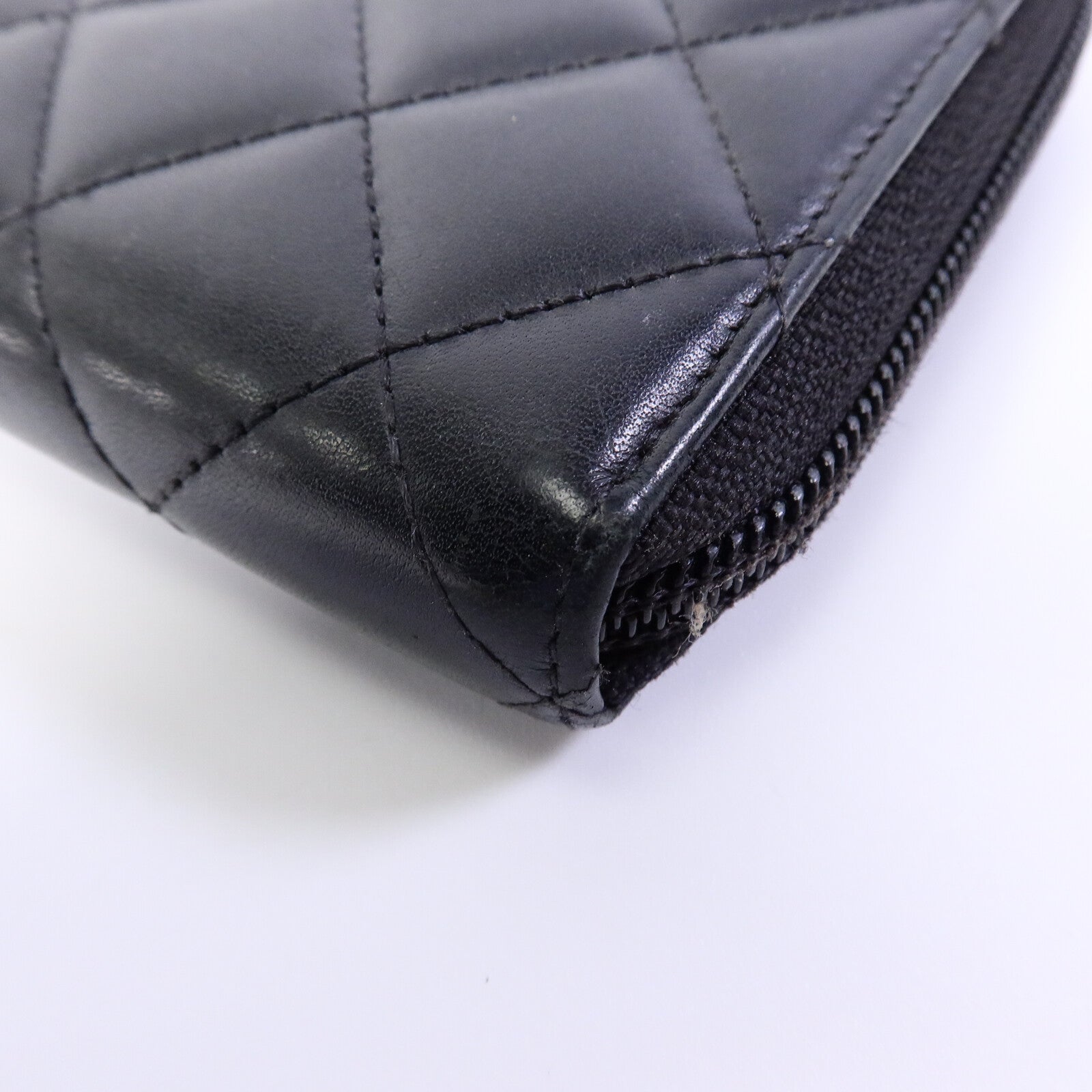 CHANEL 牛皮皮革Cambon Zipper Long Wallet長錢包