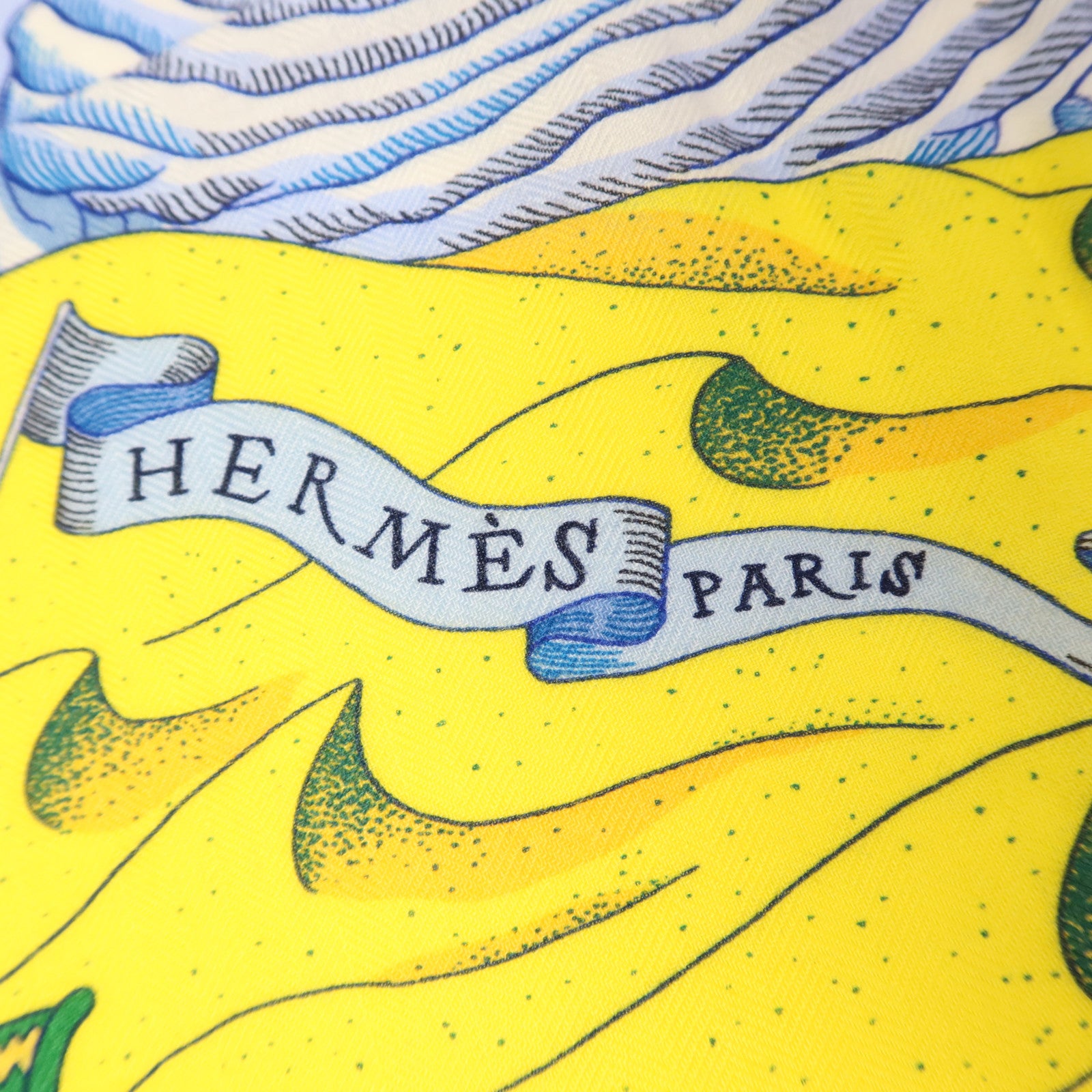 HERMES 羊絨/絲質Scarf 140X140絲巾