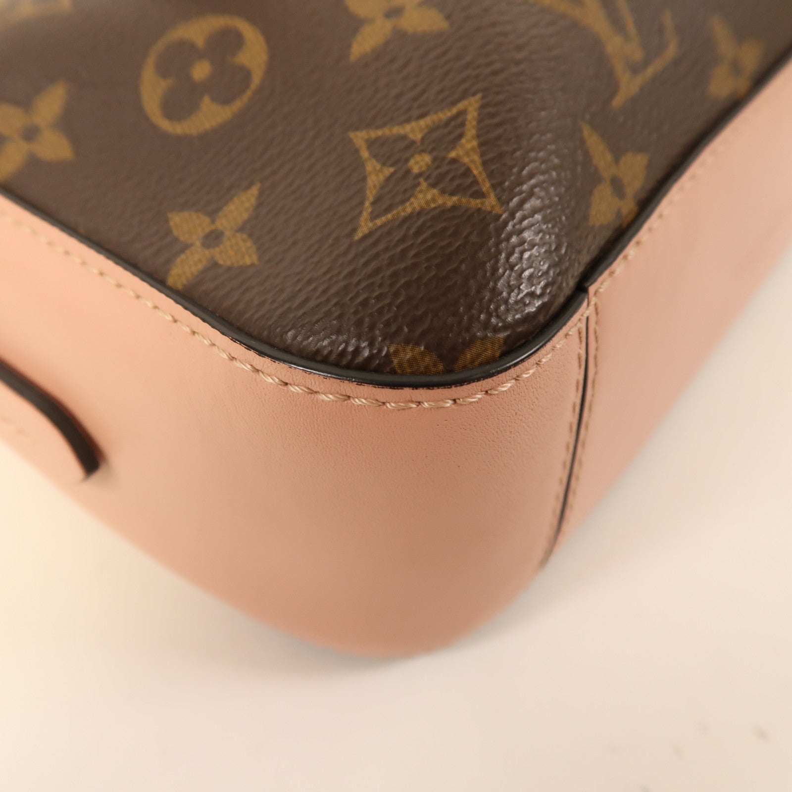 LOUIS VUITTON 【激減優惠】Monogram Saintonge金扣手挽肩背兩用袋粉紅色/啡色