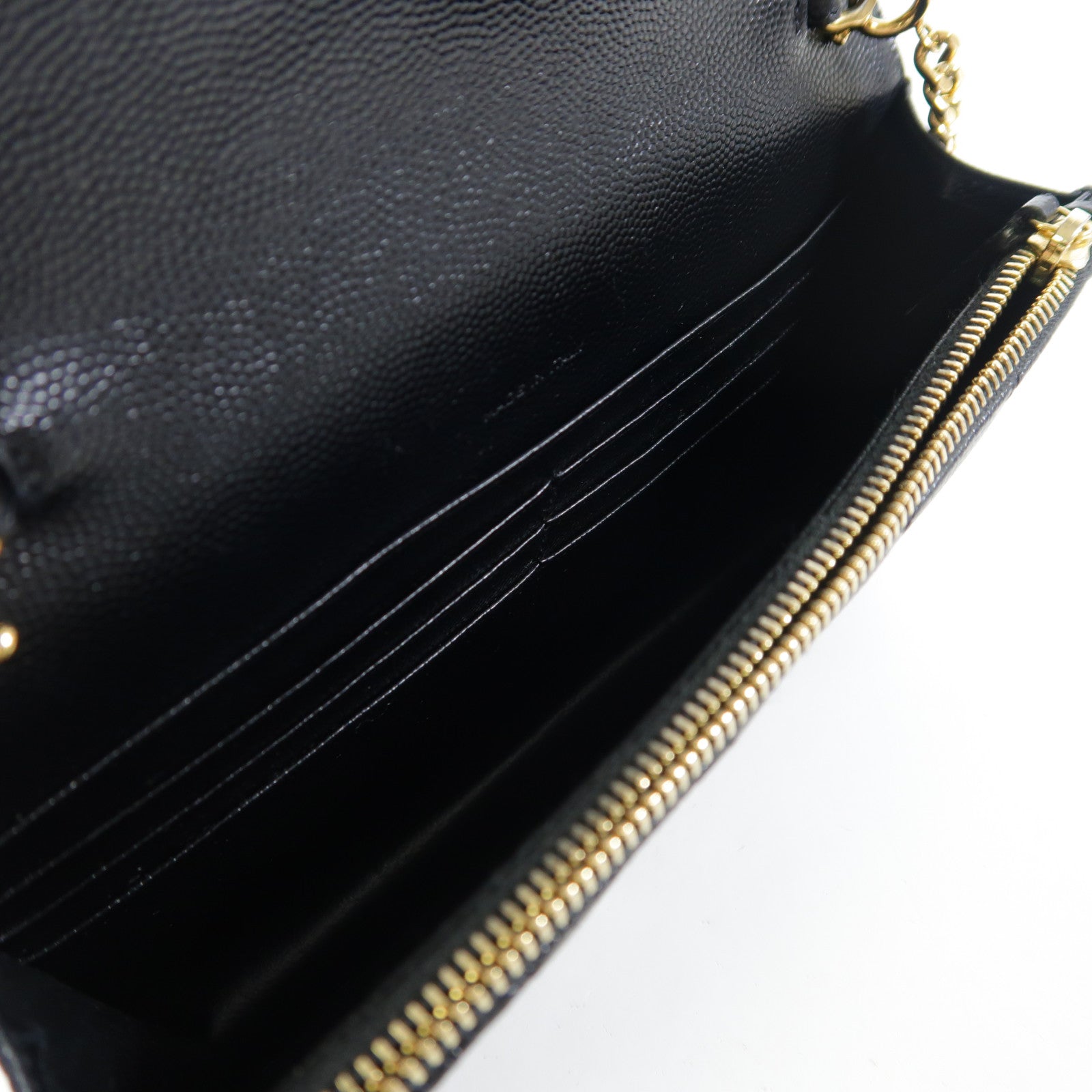 YVES SAINT LAURENT 牛皮皮革Shoulder Bag金扣鏈帶肩背袋