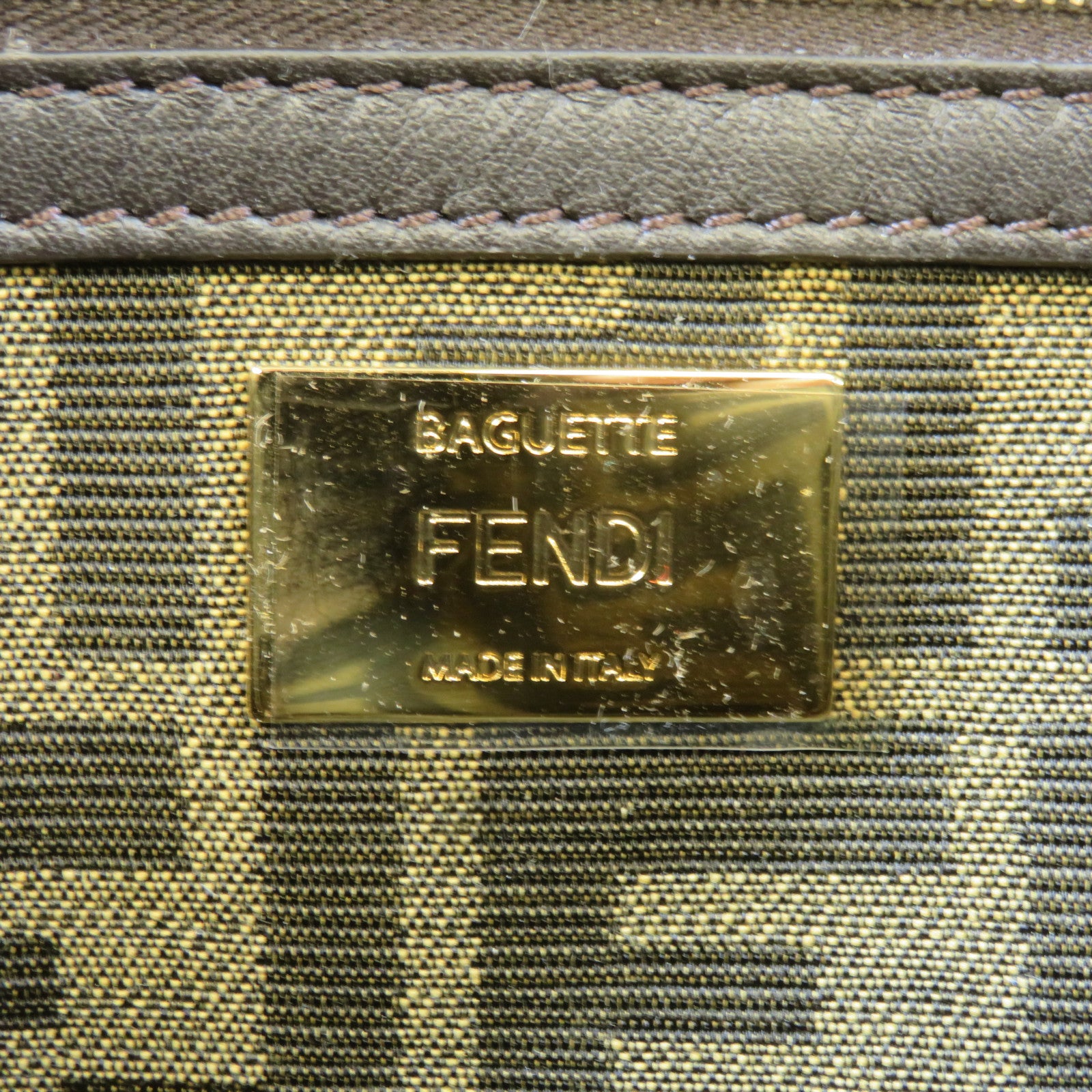 FENDI 【激減優惠】帆布Shoulder Bag金扣手挽肩背兩用袋啡色/黃色/紅色