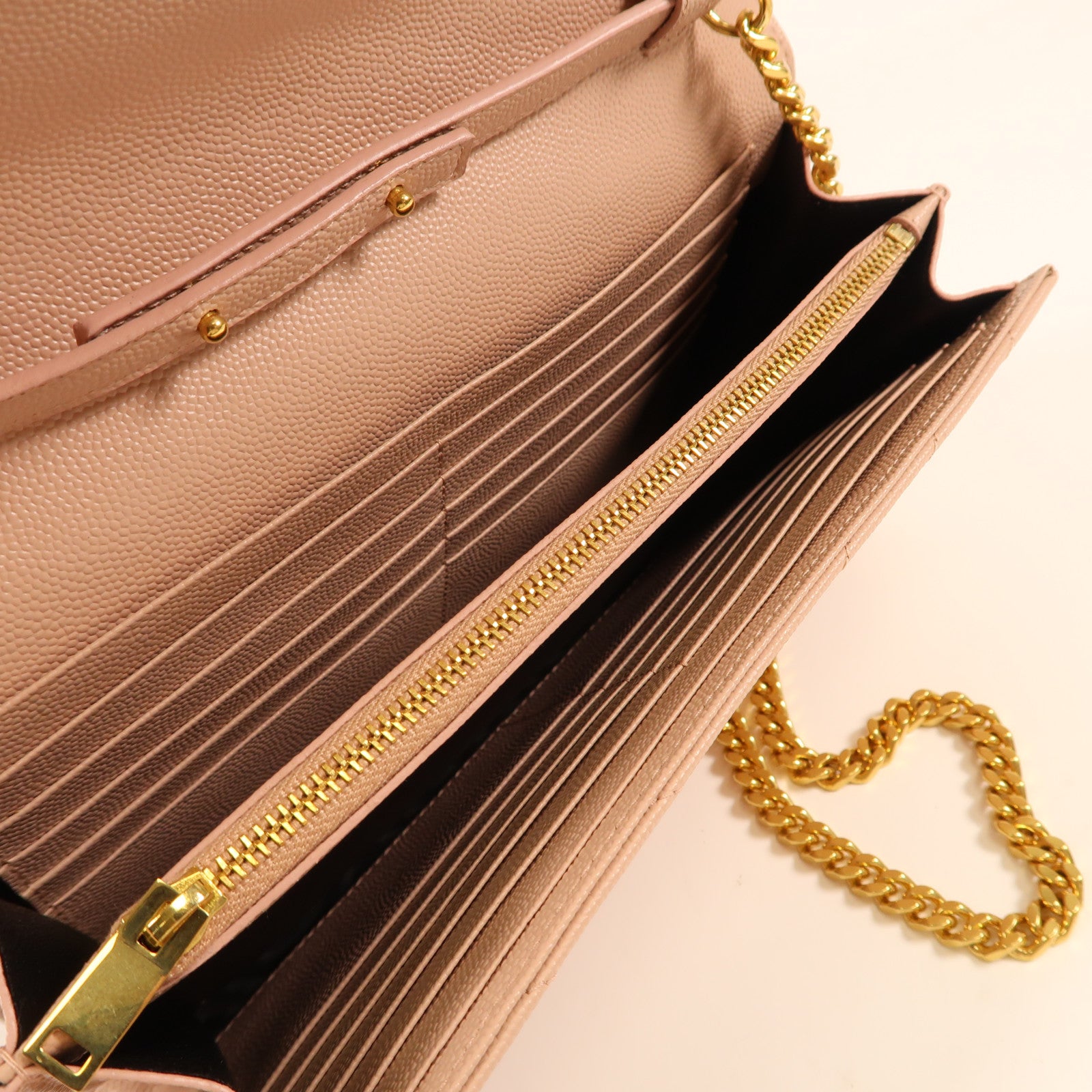 SAINT LAURENT 牛皮皮革Chain Shoulder金扣鏈帶肩背袋