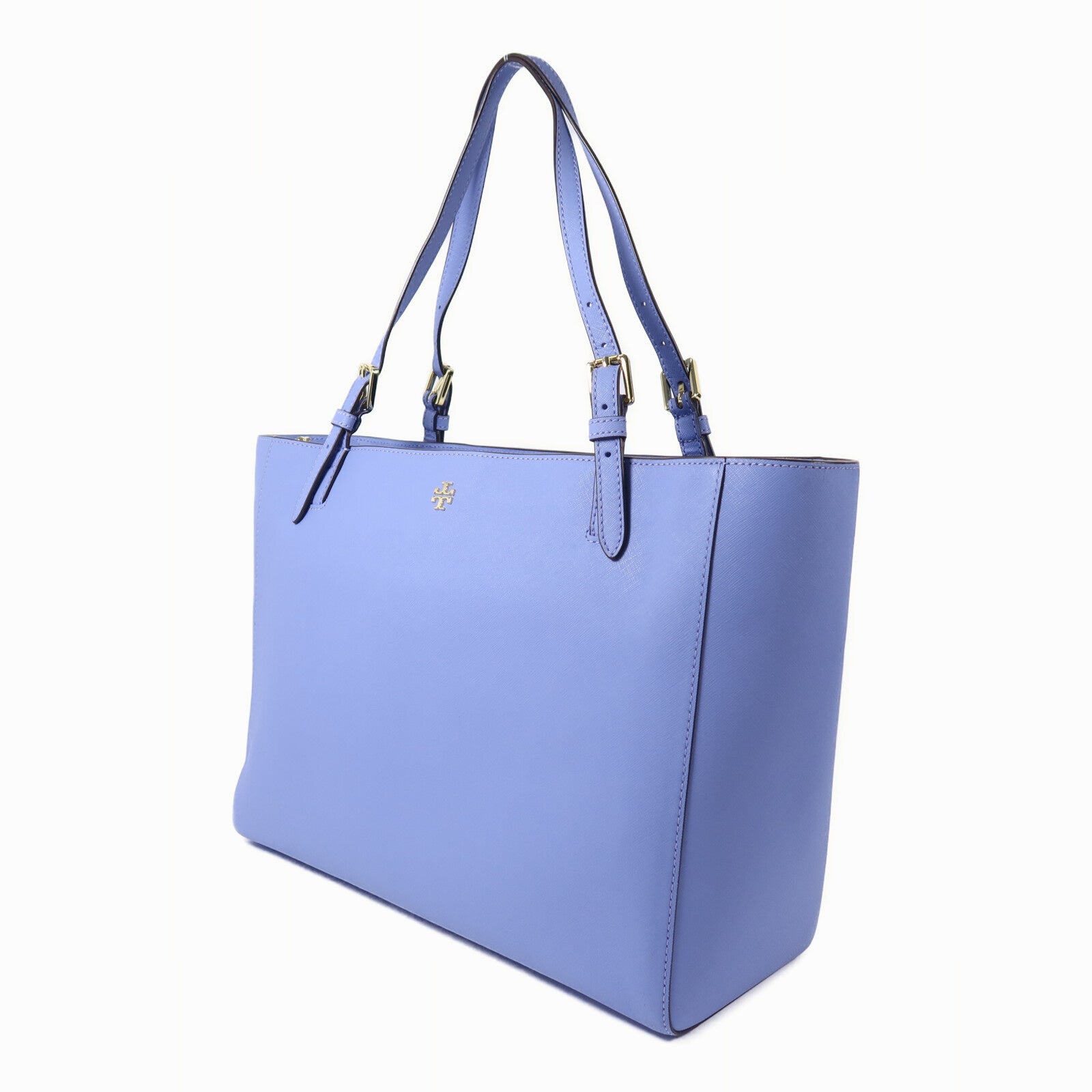 Tory Burch Saffiano皮革Emerson金扣手挽袋