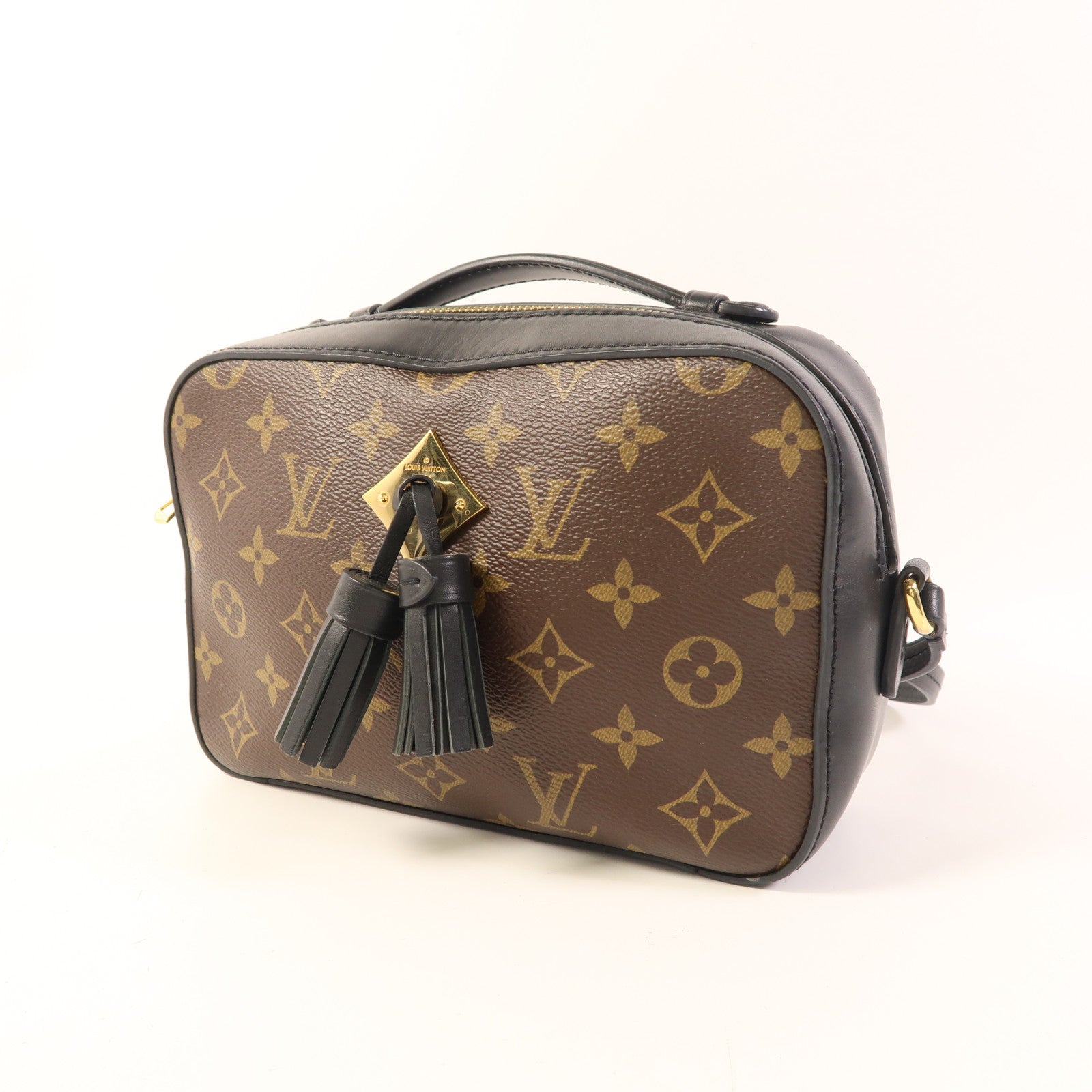 LOUIS VUITTON LV GHW Saintonge Shoulder Bag M43555 Monogram Brown/Black