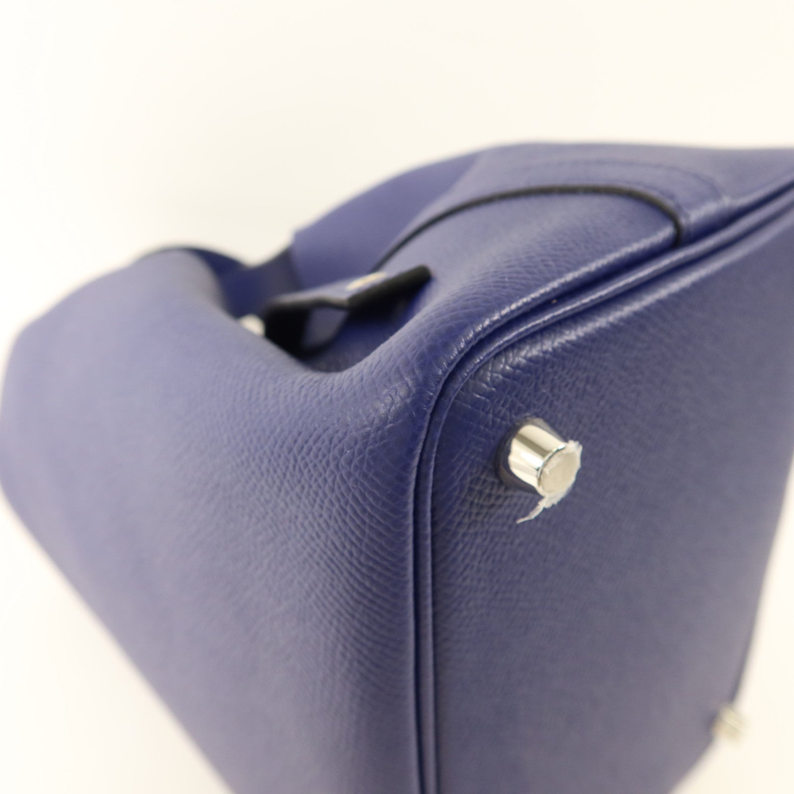 HERMES Epsom皮革Picotin Lock 18銀扣手挽袋Bleu Encre