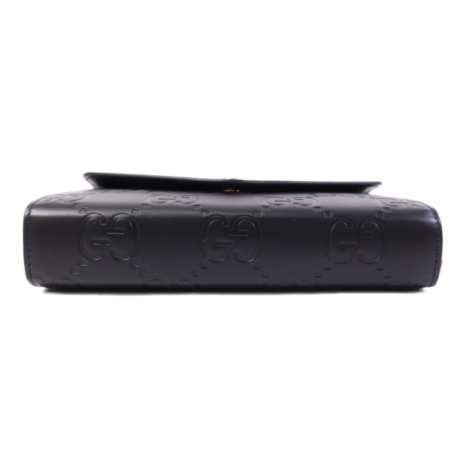 GUCCI 【激減優惠】牛皮皮革GG Chain Wallet金扣鏈帶肩背袋