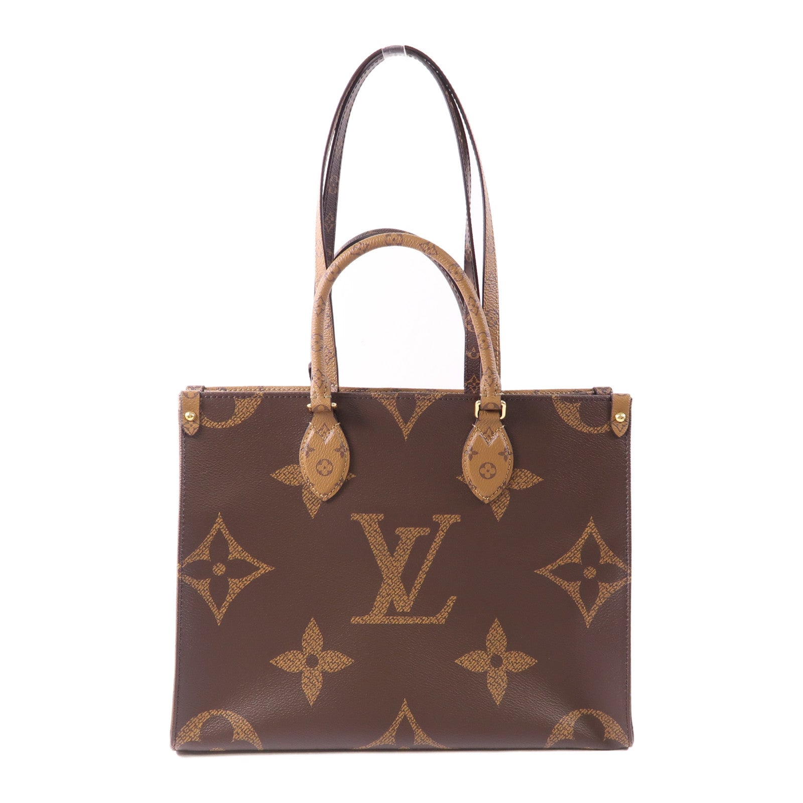LOUIS VUITTON Monogram Giant On The Go MM金扣手挽肩背兩用袋