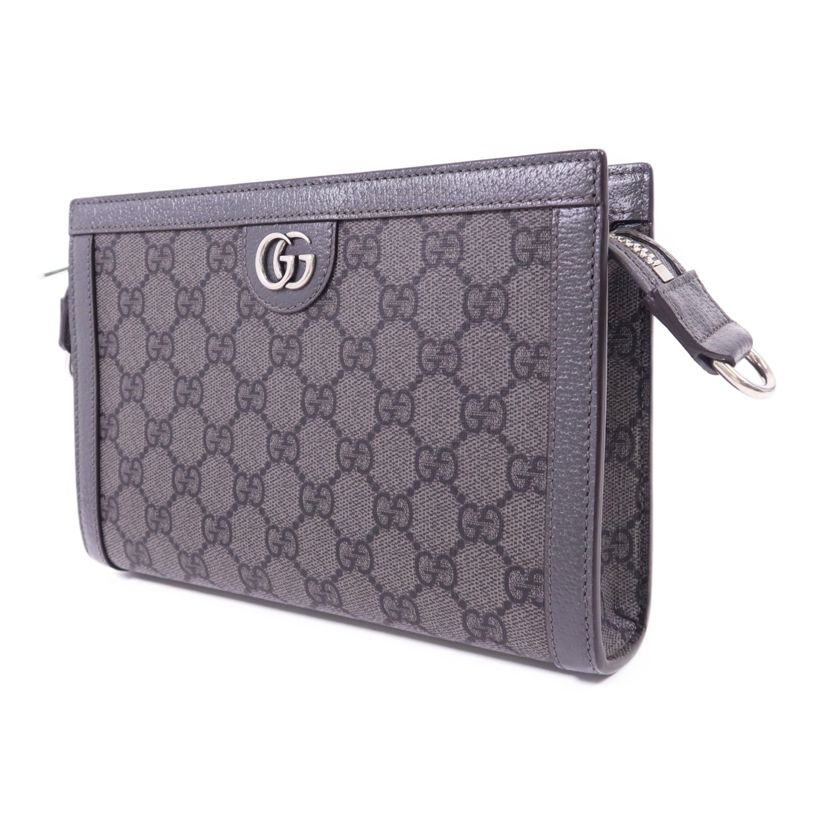 GUCCI 塗層帆布Ophidia Small Shoulder Bag銀扣肩背袋