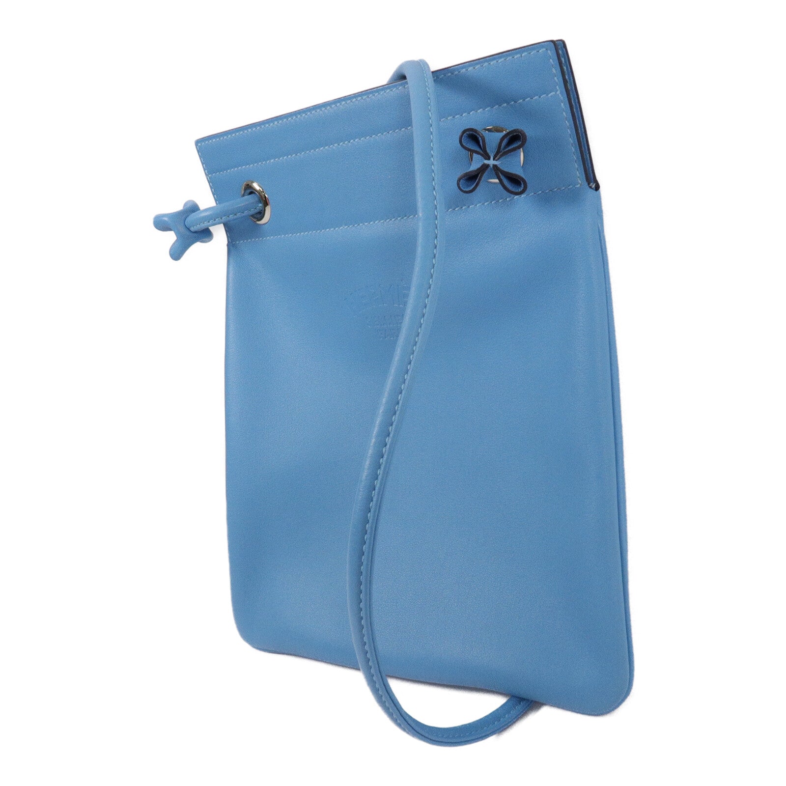 HERMES Swift皮革Aline Mini肩背袋Bleu Du Nord