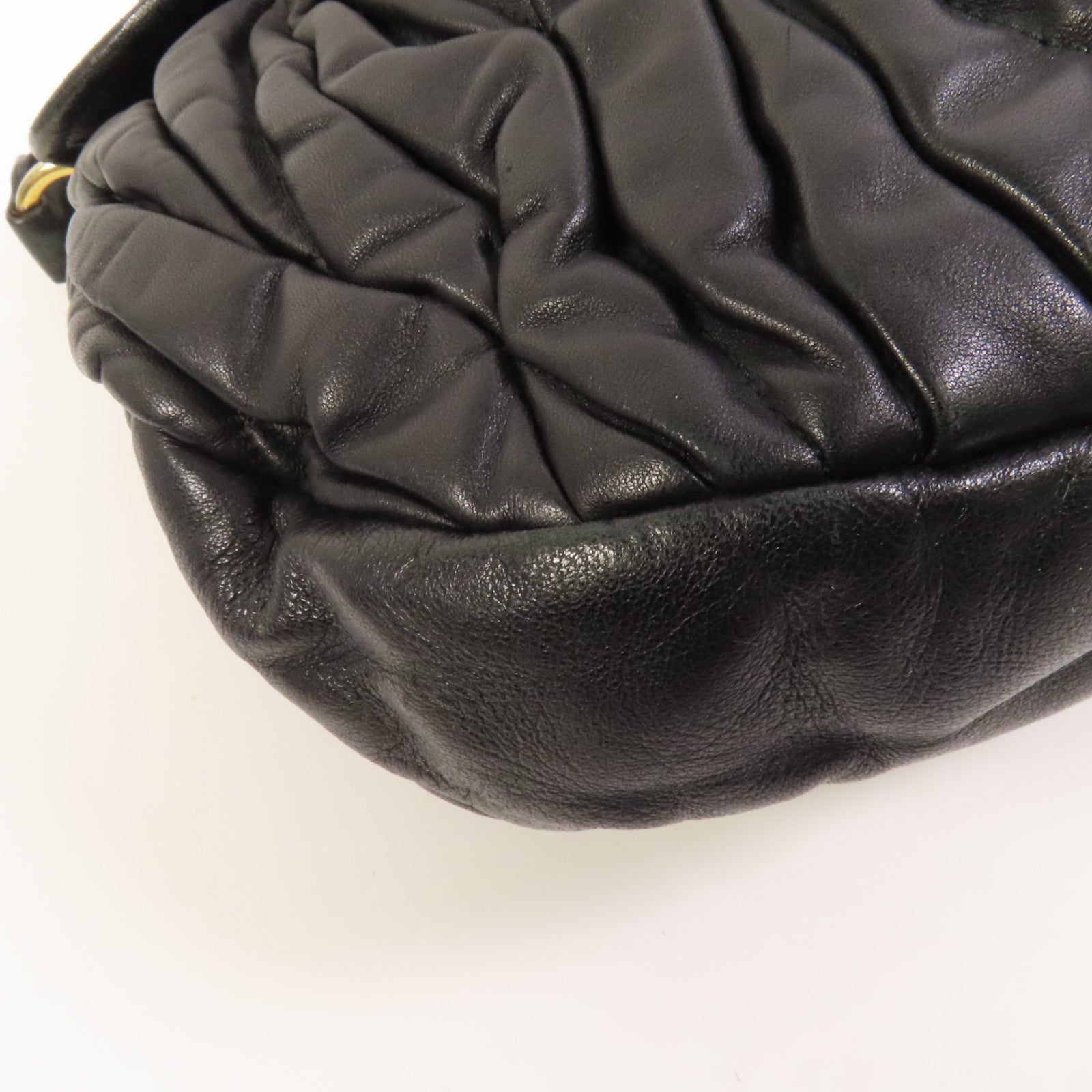 Miu Miu 羊皮皮革2 Way Shoulder金扣手挽肩背兩用袋
