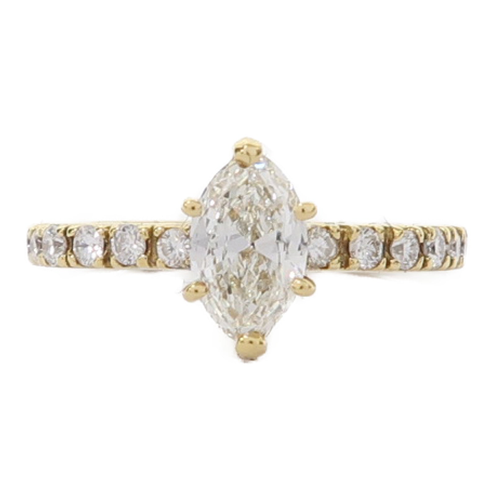 JEWELRY 18K黃金Ring0.56ct鑽石/0.47ct鑽石戒指US#3.75