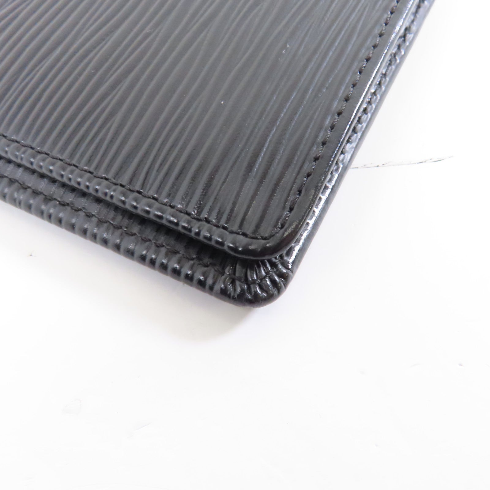 LOUIS VUITTON 【激減優惠】Epi Long Wallet銀扣長錢包黑色