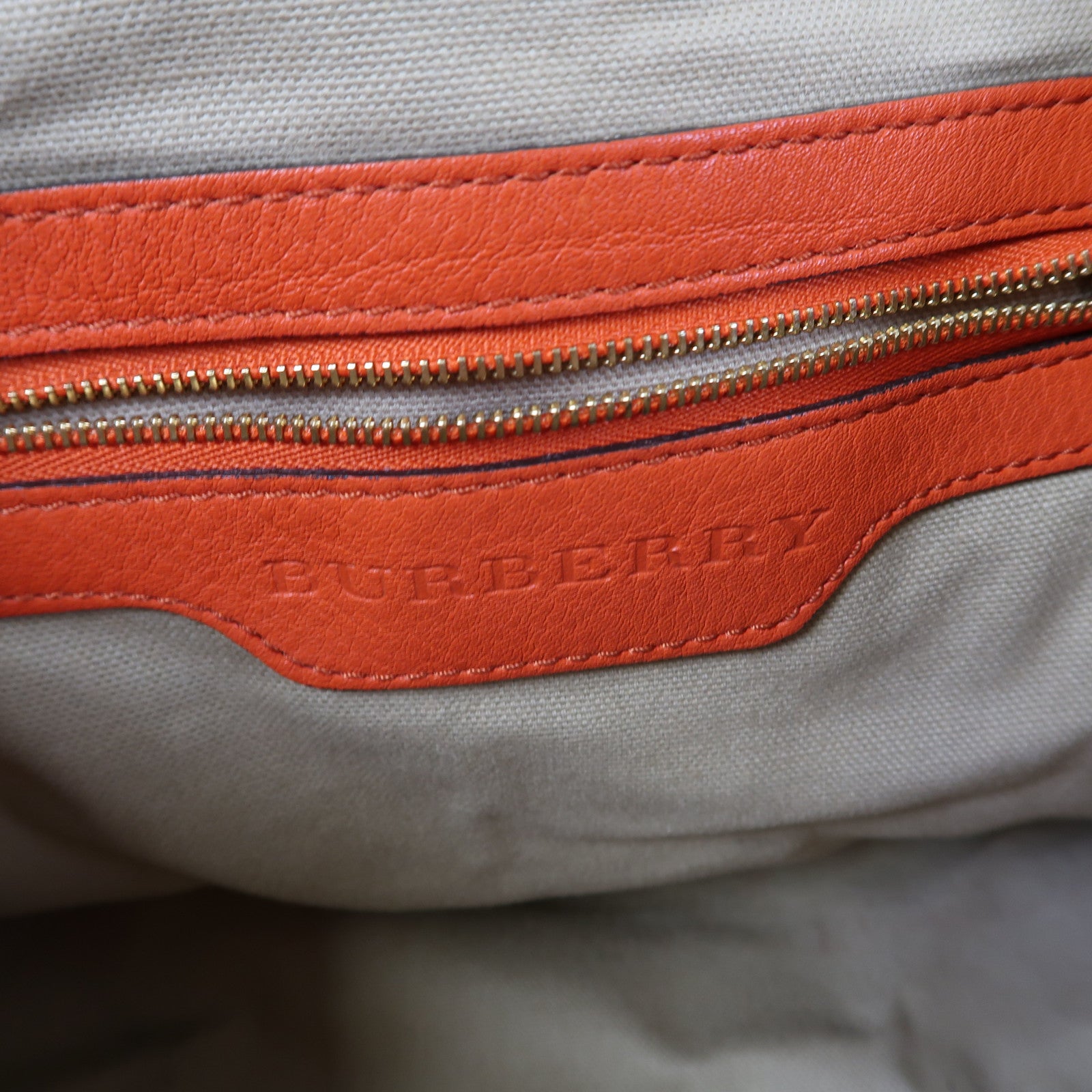 BURBERRY 帆布Shoulder Bag金扣肩背袋橙色/啡色