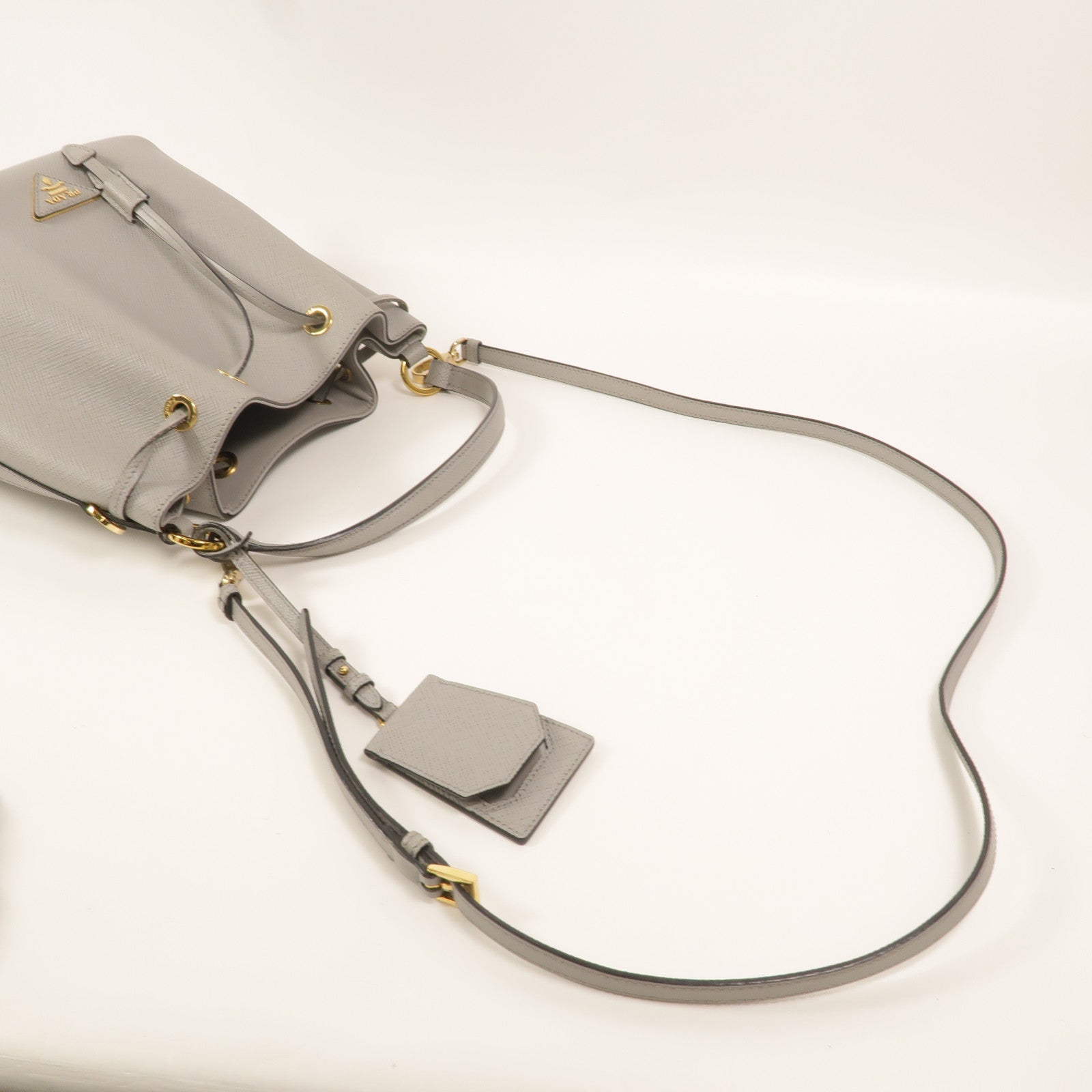 PRADA 牛皮皮革Bucket Bag手挽肩背兩用袋