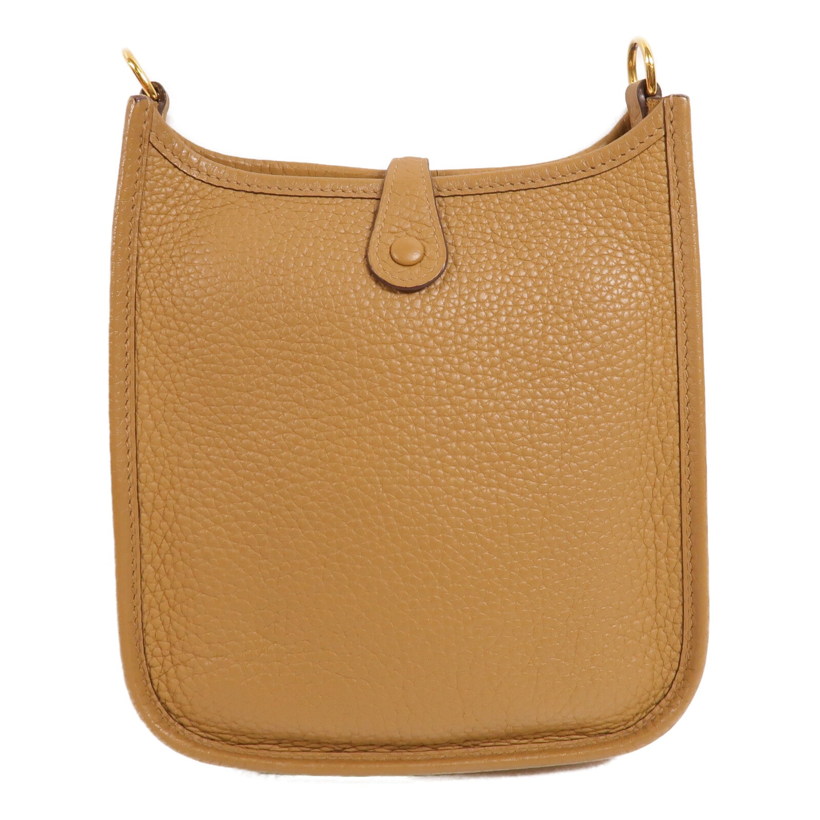 HERMES Clemence皮革Evelyne TPM肩背袋Biscuit