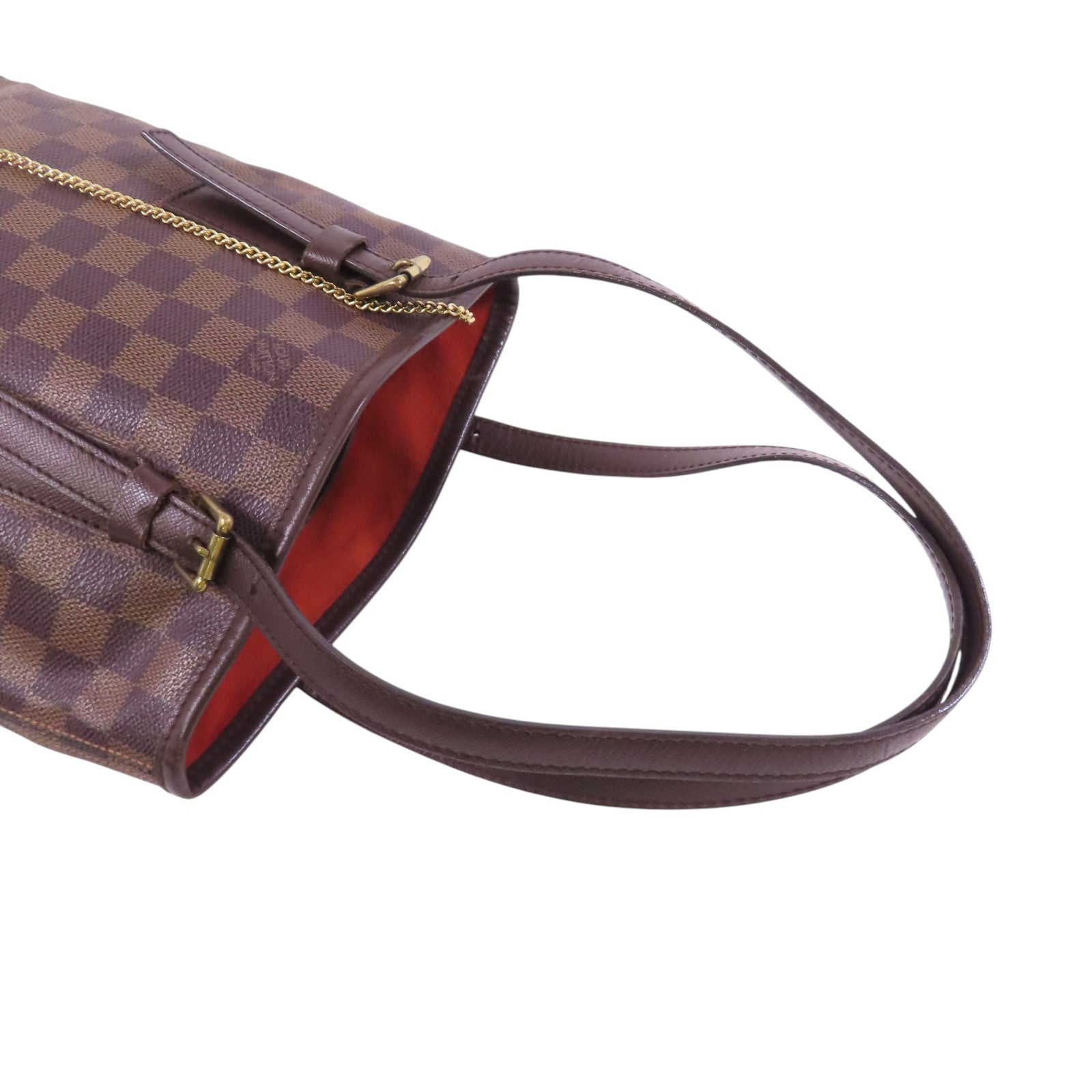 LOUIS VUITTON Damier Ebene Marais金扣肩背袋