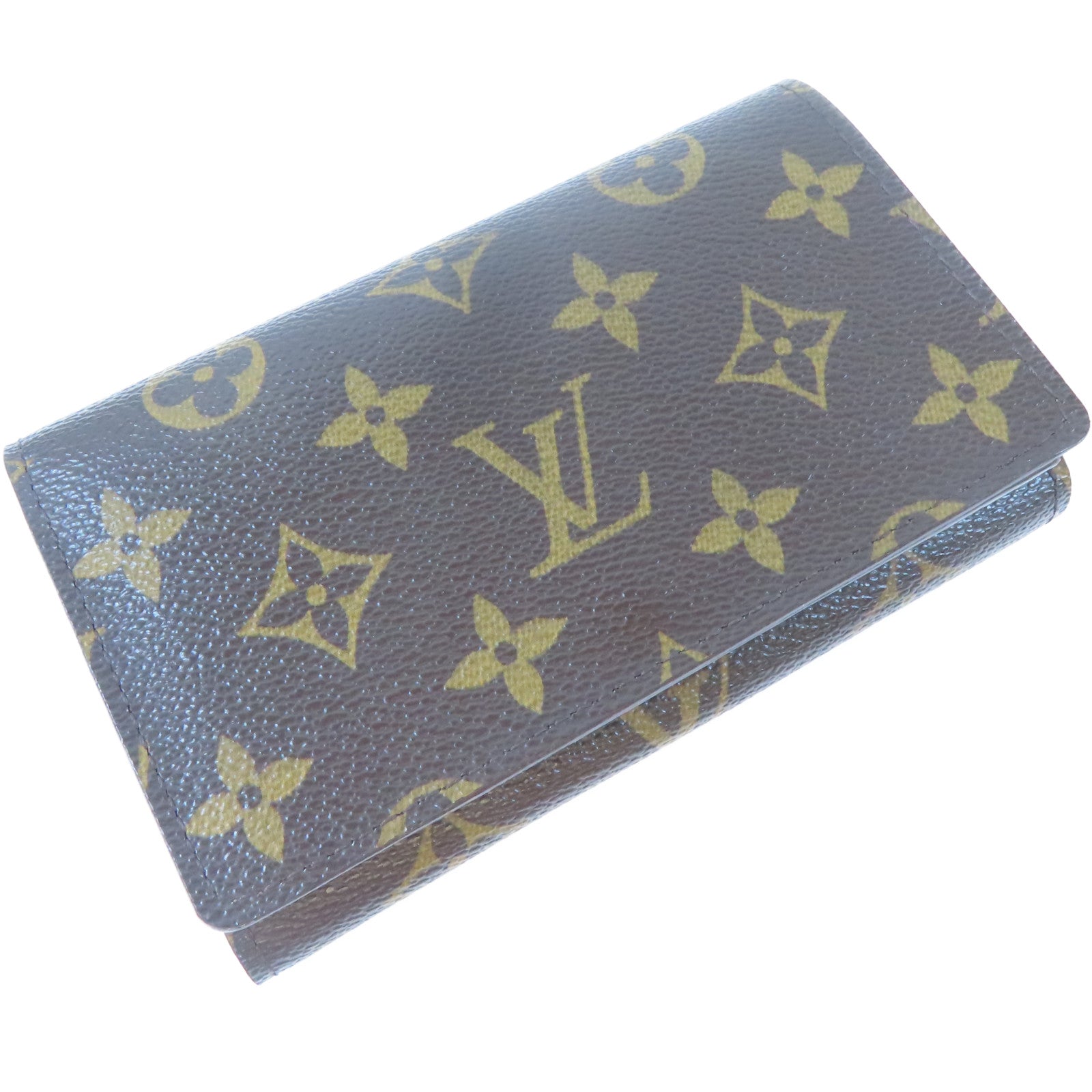 LOUIS VUITTON Monogram Portafeiulle Tresor Wallet金扣錢包啡色