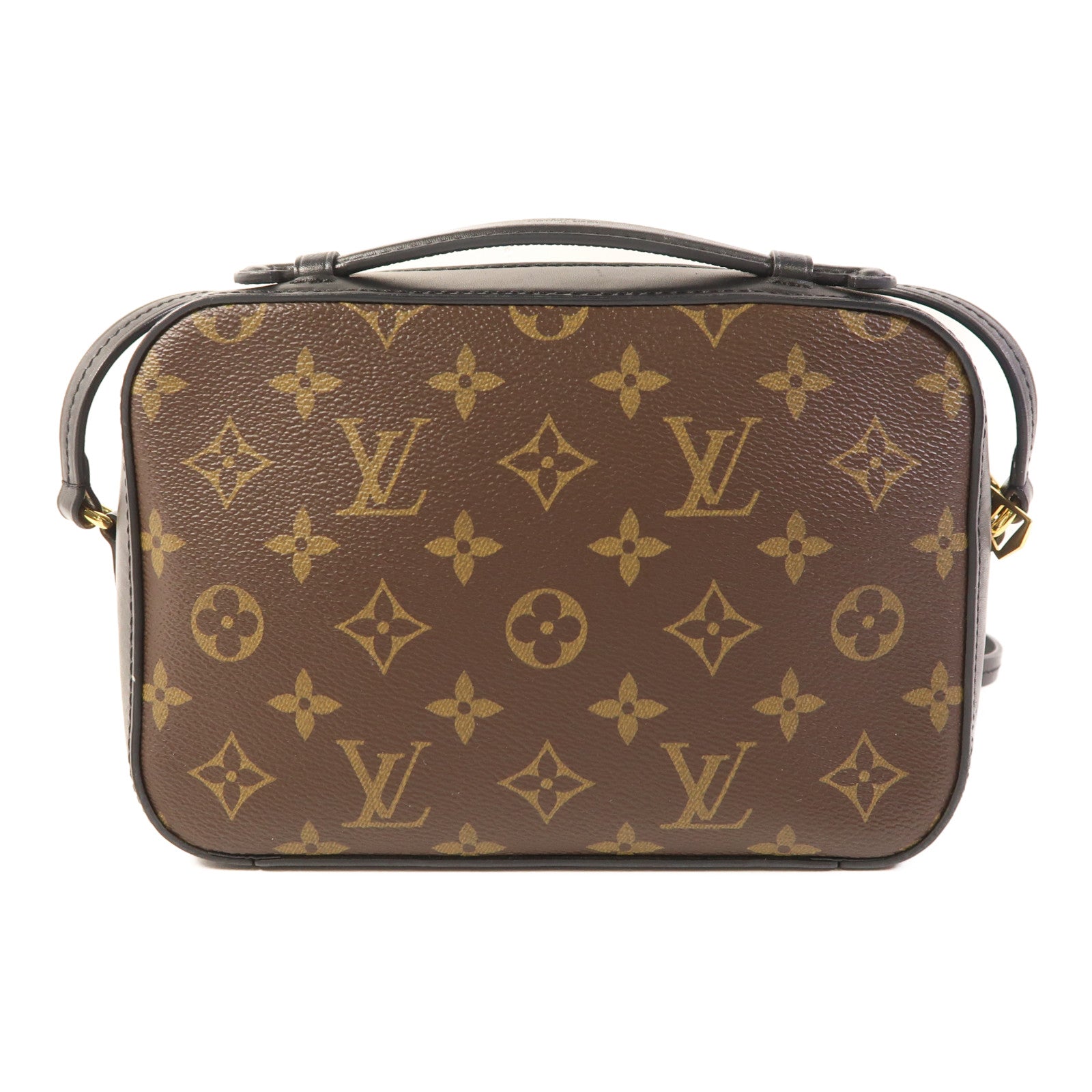 LOUIS VUITTON LV GHW Saintonge Shoulder Bag M43555 Monogram Brown/Black