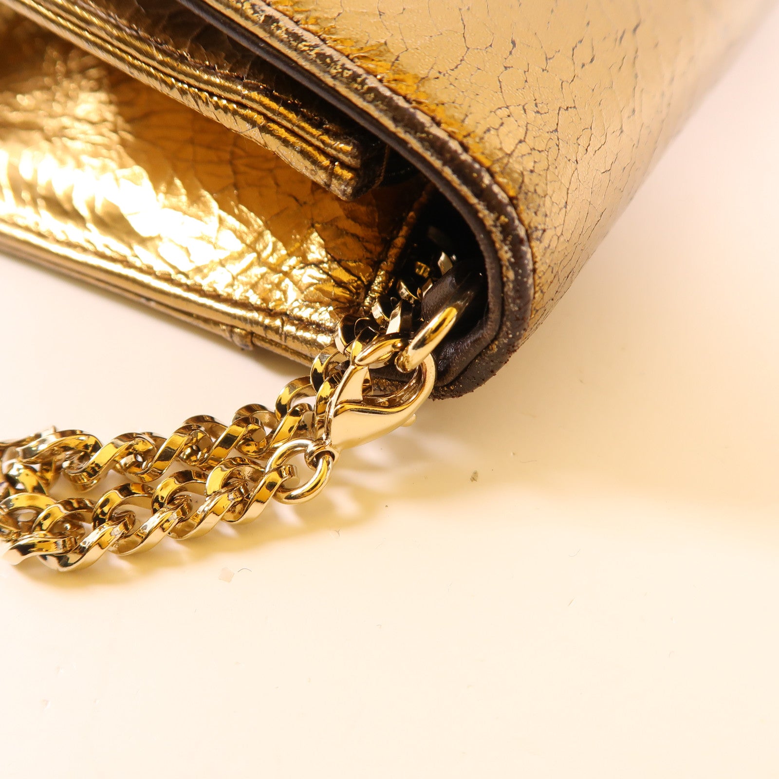 Dior 【激減優惠】皮革Chain Shoulder金扣鏈帶肩背袋