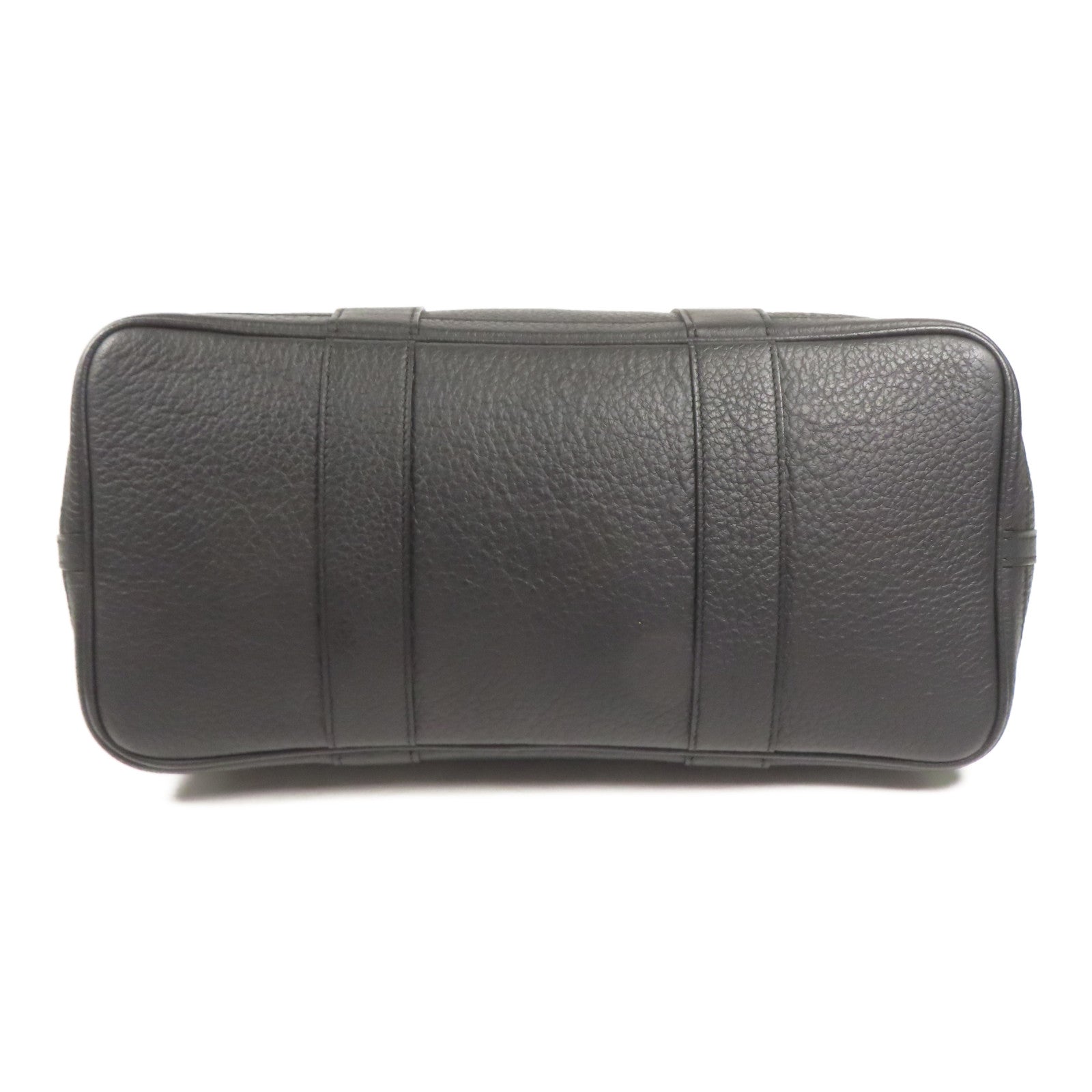 HERMES Negonda皮革GardenParty PM銀扣手挽袋Black