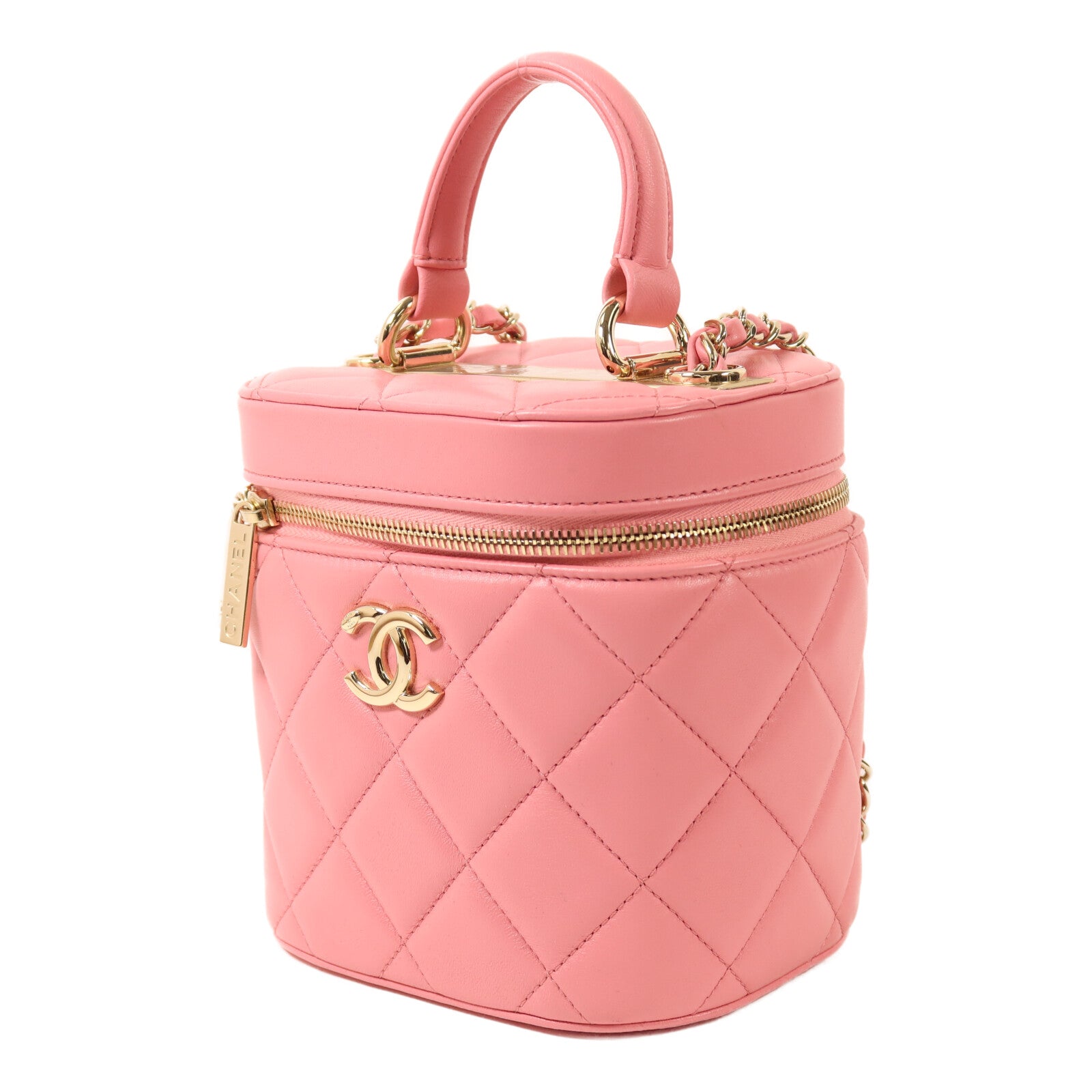 CHANEL 羊皮皮革Trendy CC Vantiy Case金扣鏈帶手挽肩背兩用袋