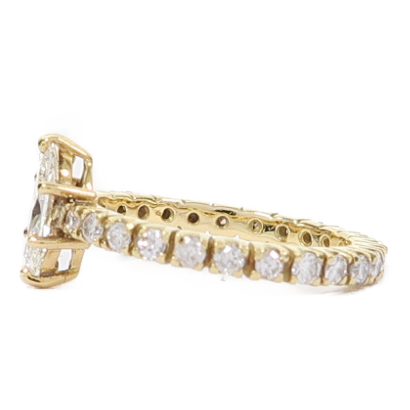 JEWELRY 18K黃金Ring0.56ct鑽石/0.47ct鑽石戒指US#3.75