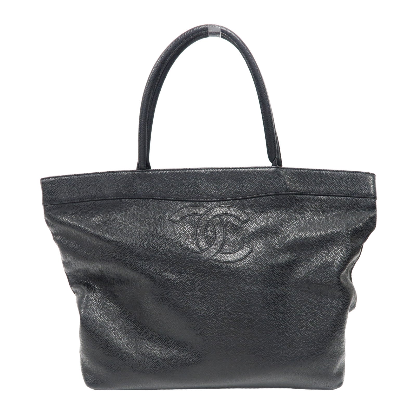 CHANEL 【激減優惠】Caviar皮革Shoulder Bag金扣肩背袋黑色