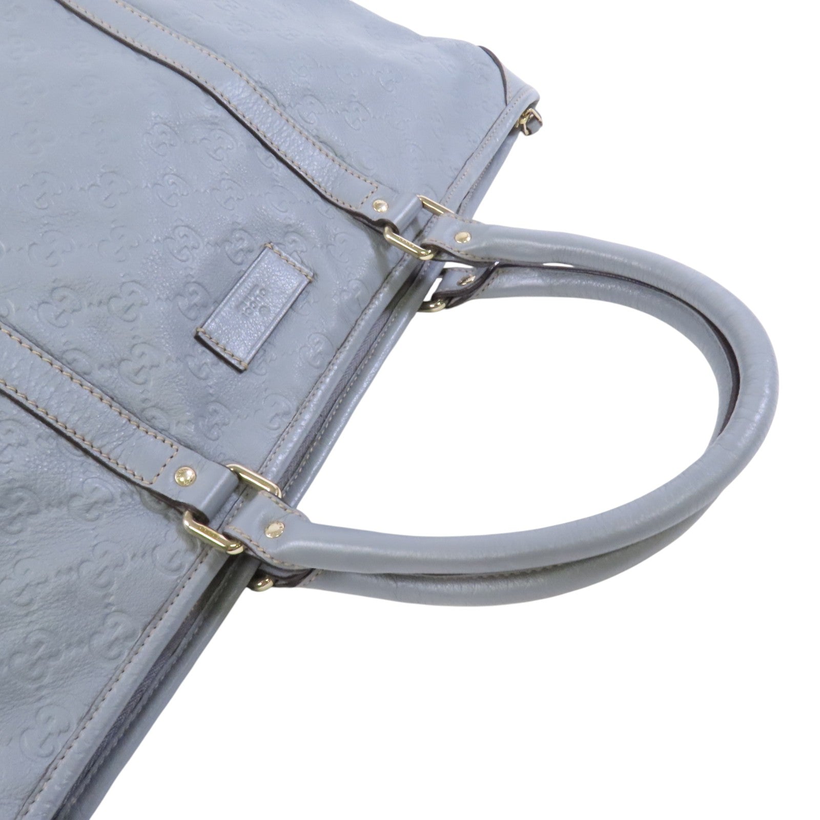 GUCCI 牛皮皮革Tote Bag金扣肩背袋
