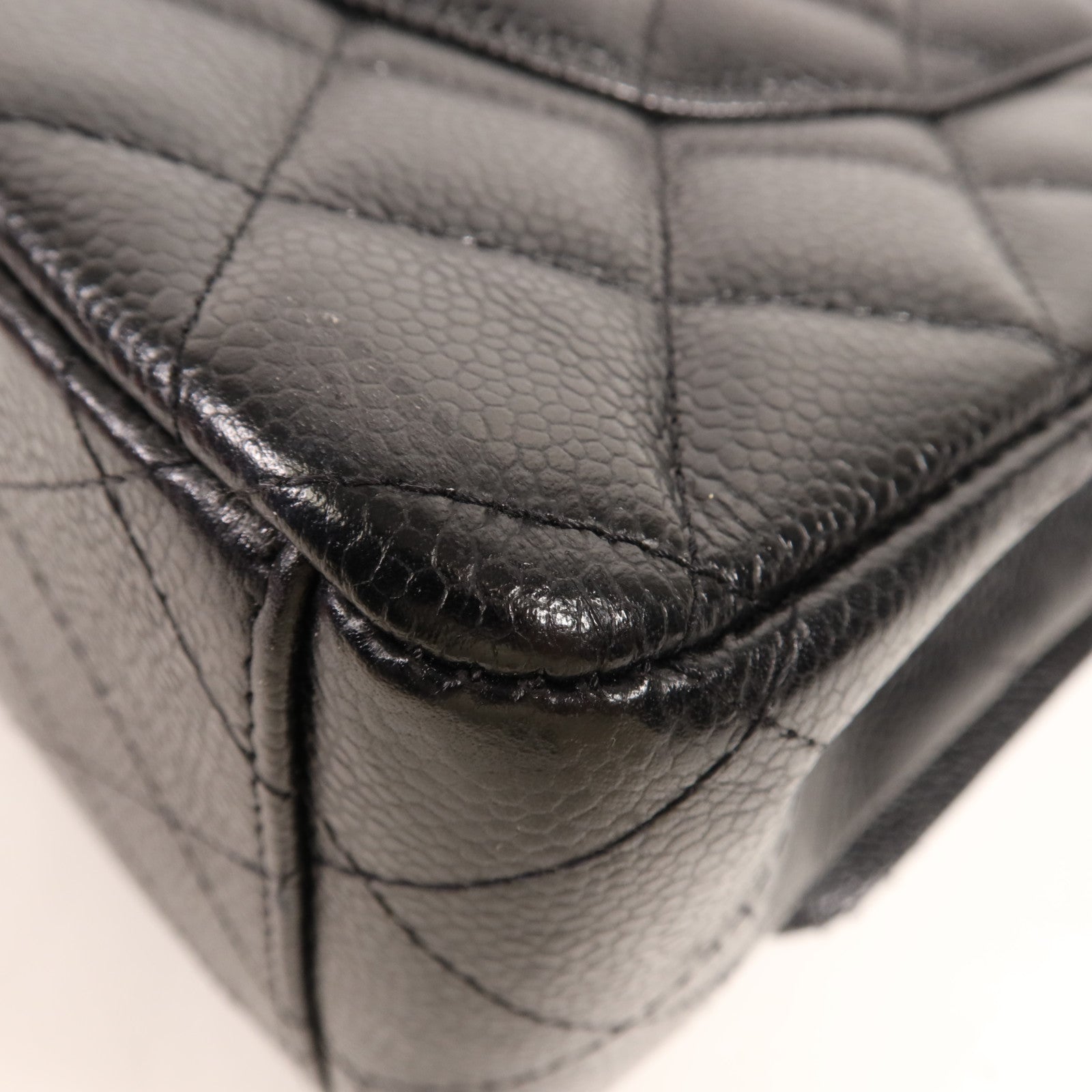 CHANEL 牛皮皮革Maxi Classic金扣鏈帶肩背袋