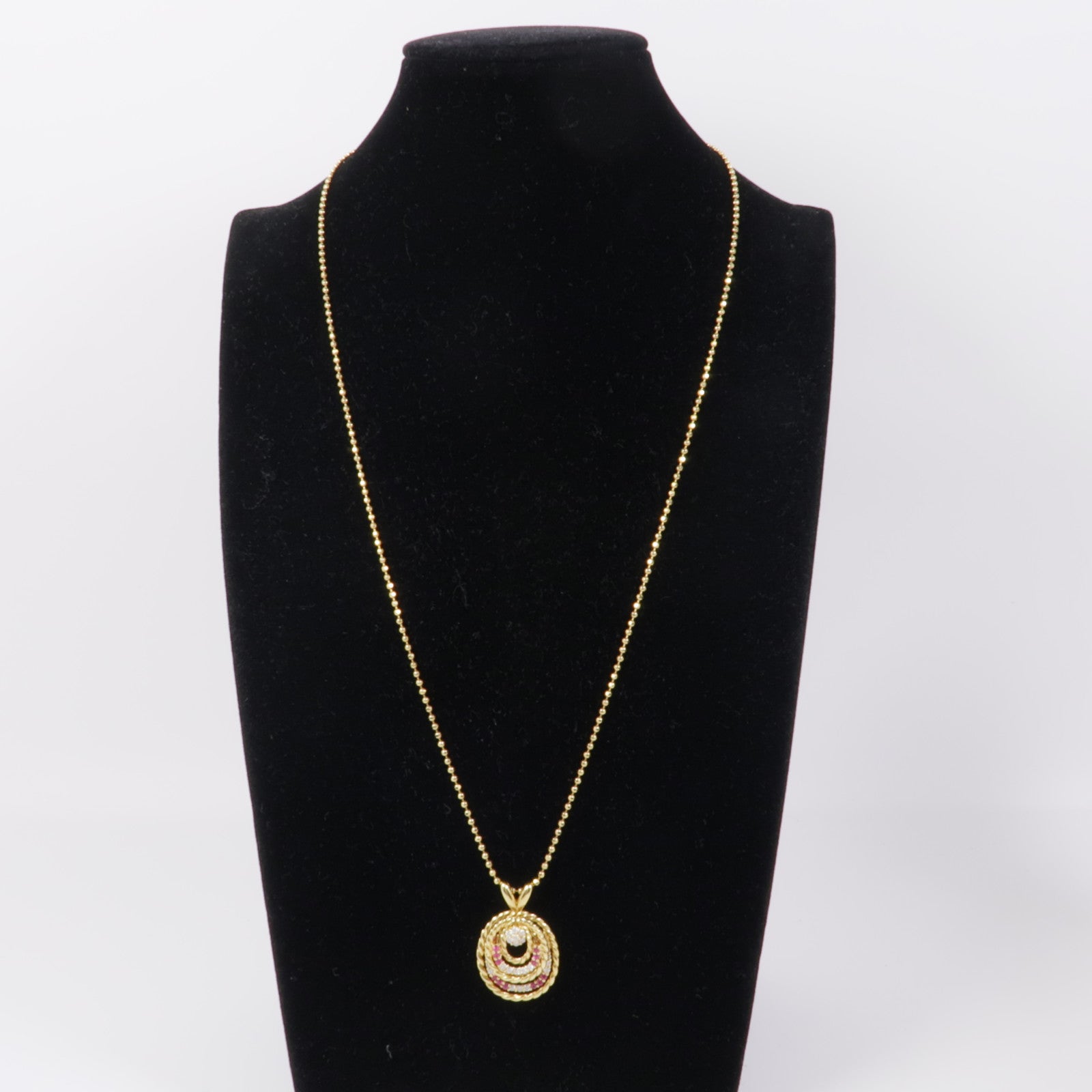 JEWELRY 18K黃金0.64ct紅寶石/0.54ct鑽石Ruby/Diamond Necklace項鏈