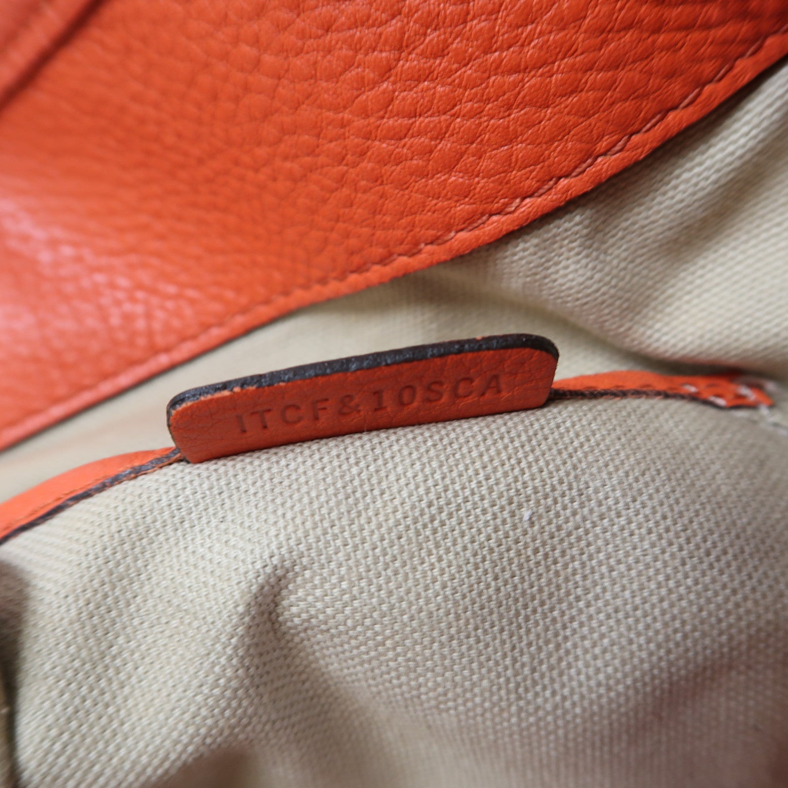 BURBERRY 帆布Shoulder Bag金扣肩背袋橙色/啡色